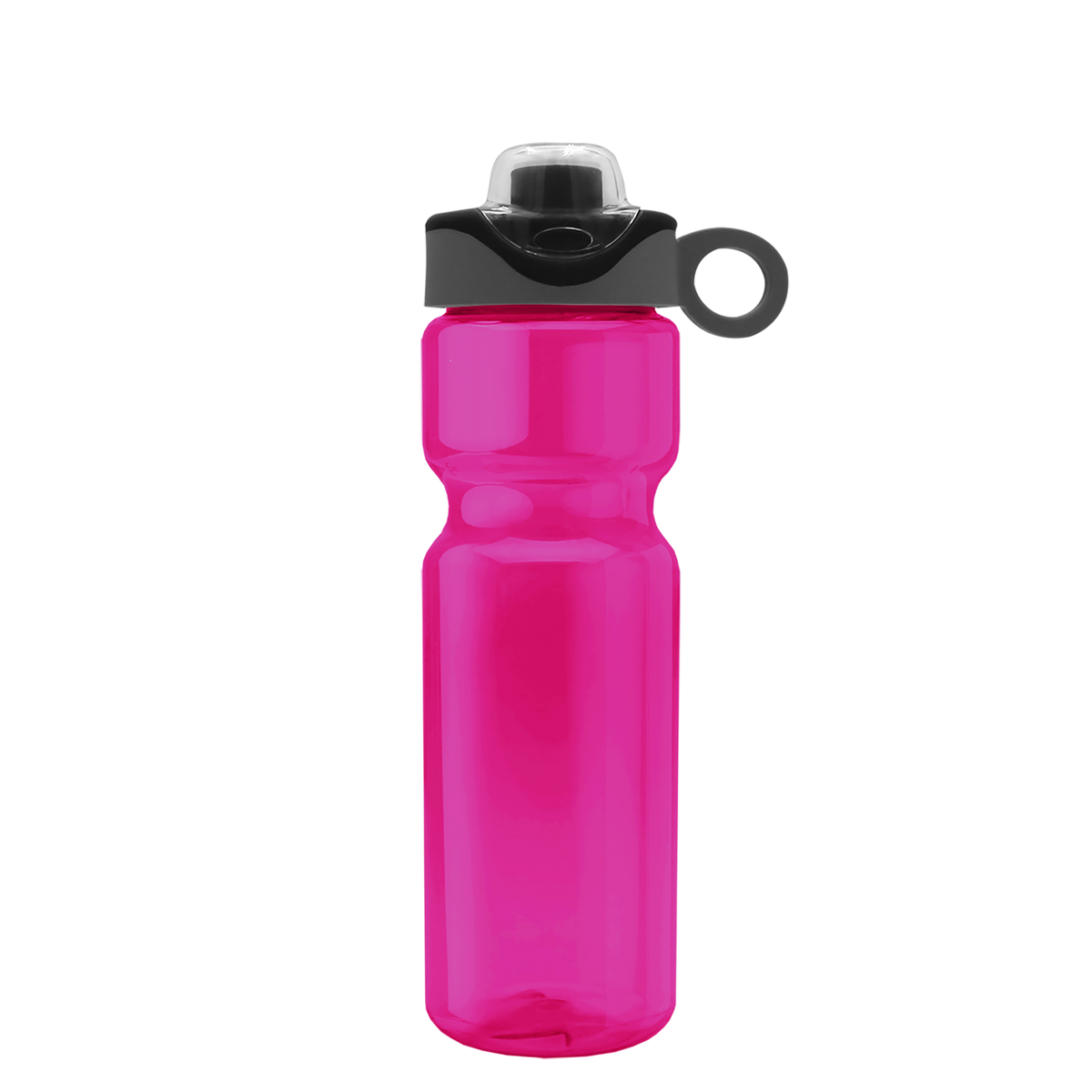 Custom logo Champ Bottle with Two-Tone Drink-Thru Lid with Silicone Loop - 28 oz.
