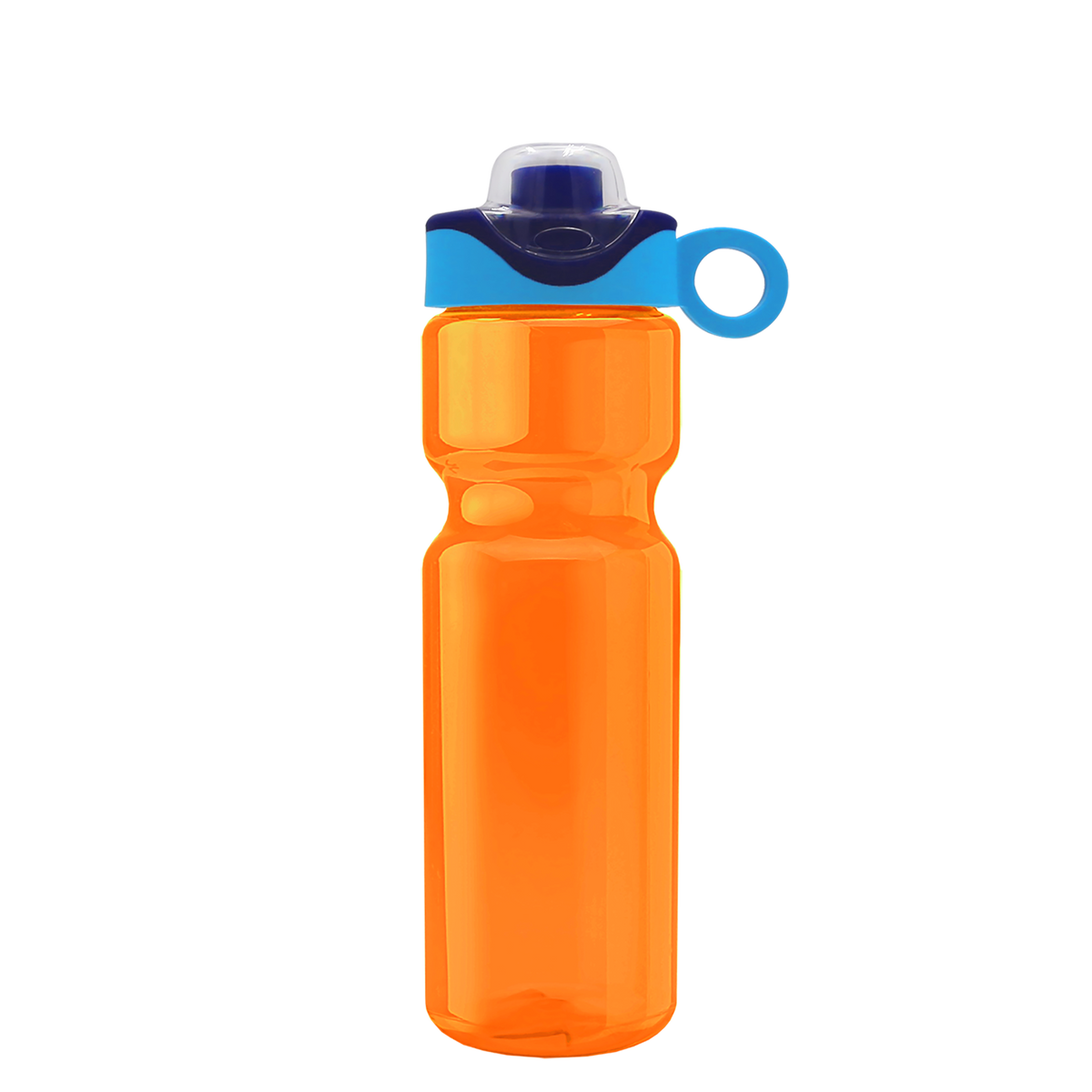 Custom logo Champ Bottle with Two-Tone Drink-Thru Lid with Silicone Loop - 28 oz.