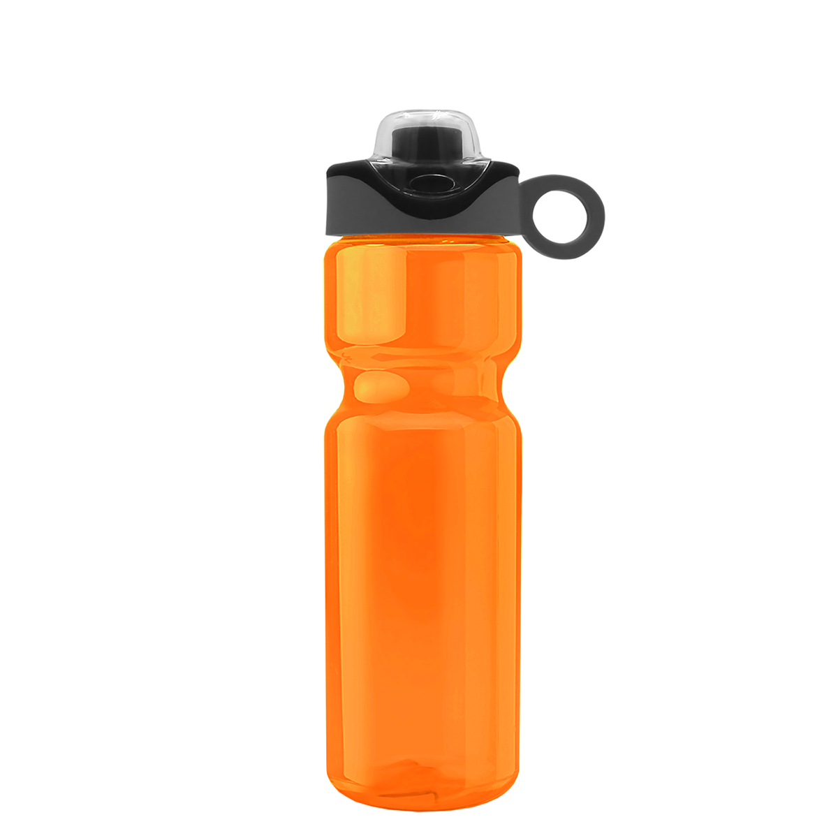Custom logo Champ Bottle with Two-Tone Drink-Thru Lid with Silicone Loop - 28 oz.