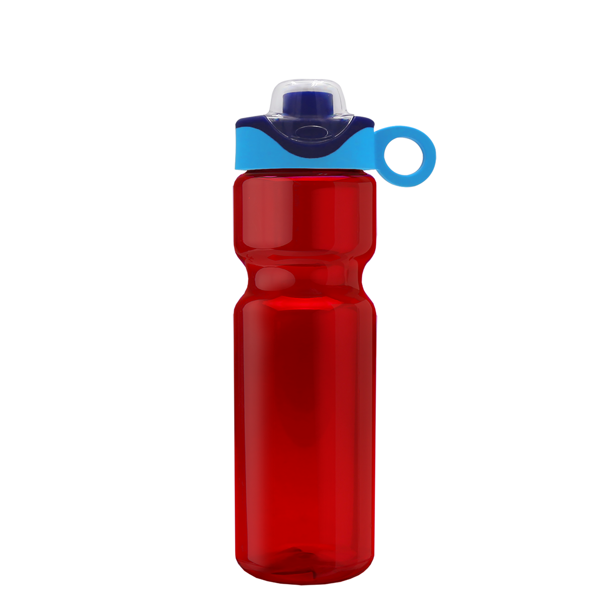Custom logo Champ Bottle with Two-Tone Drink-Thru Lid with Silicone Loop - 28 oz.