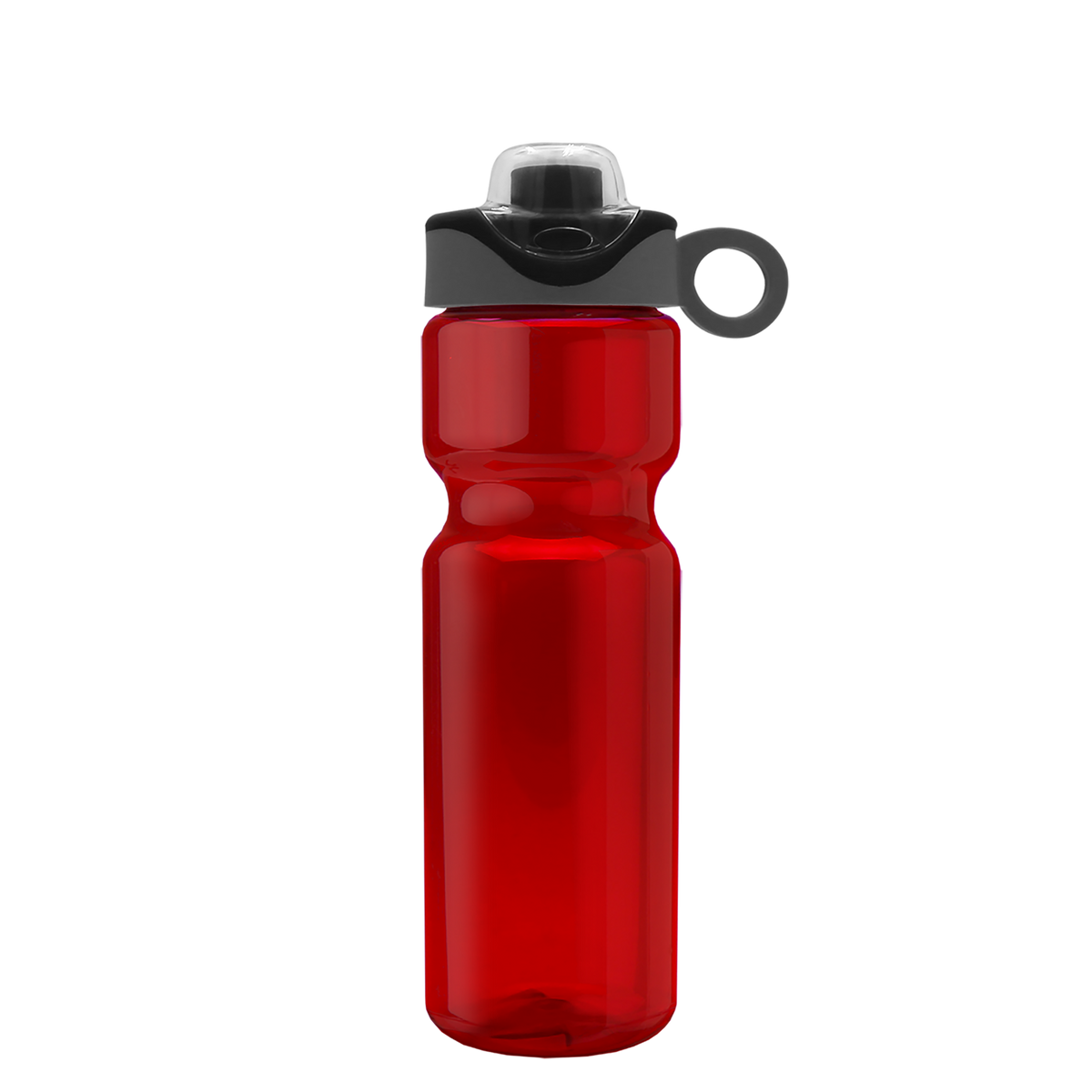 Custom logo Champ Bottle with Two-Tone Drink-Thru Lid with Silicone Loop - 28 oz.