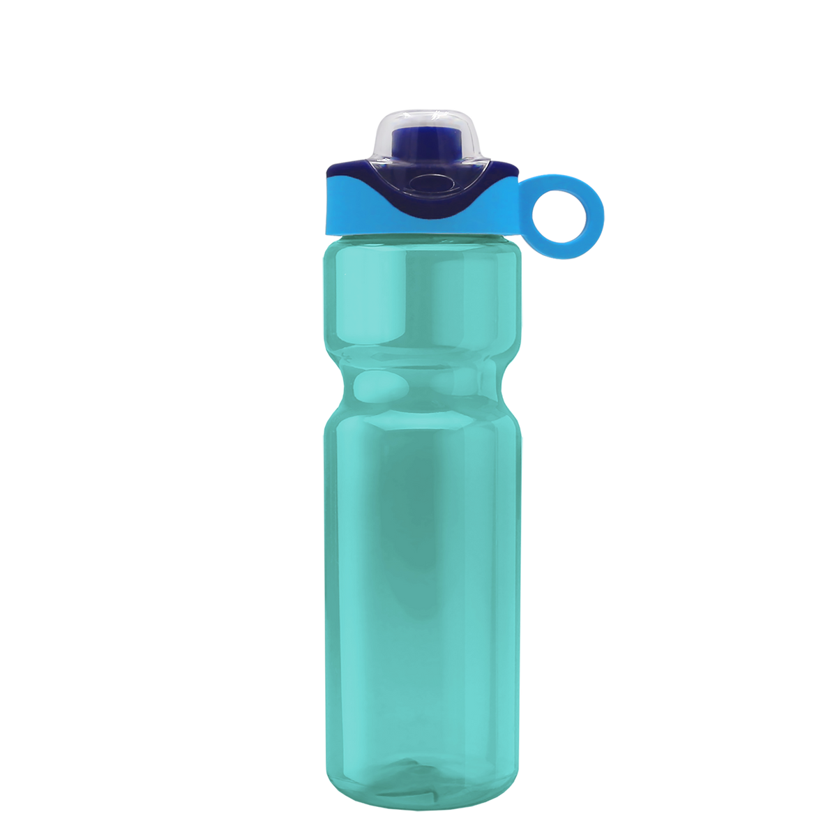Custom logo Champ Bottle with Two-Tone Drink-Thru Lid with Silicone Loop - 28 oz.