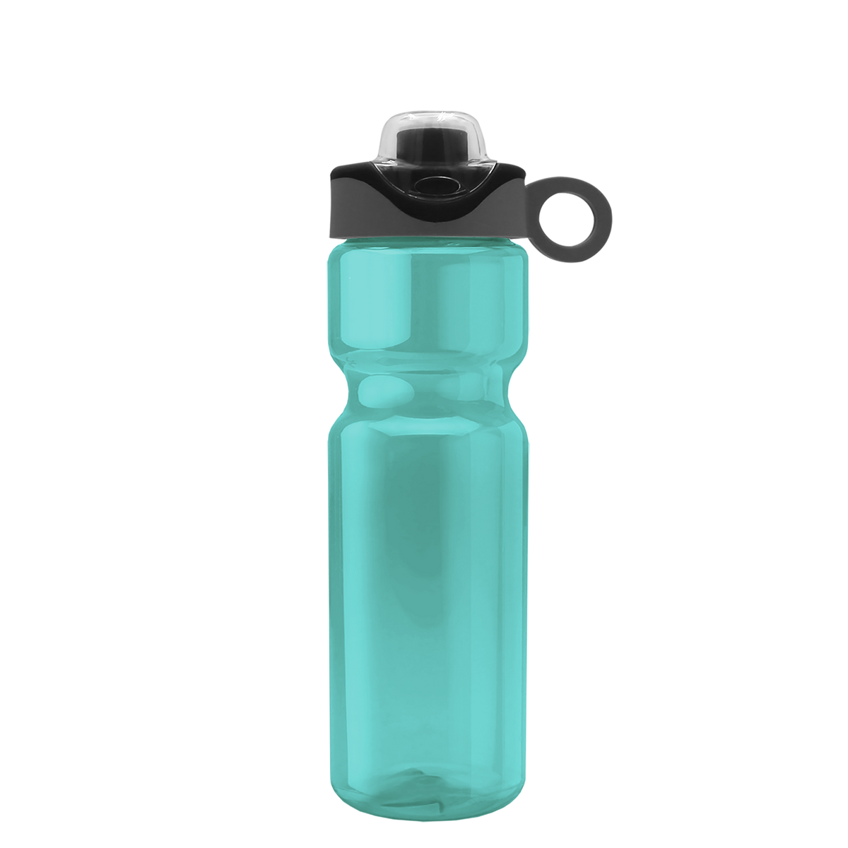 Custom logo Champ Bottle with Two-Tone Drink-Thru Lid with Silicone Loop - 28 oz.