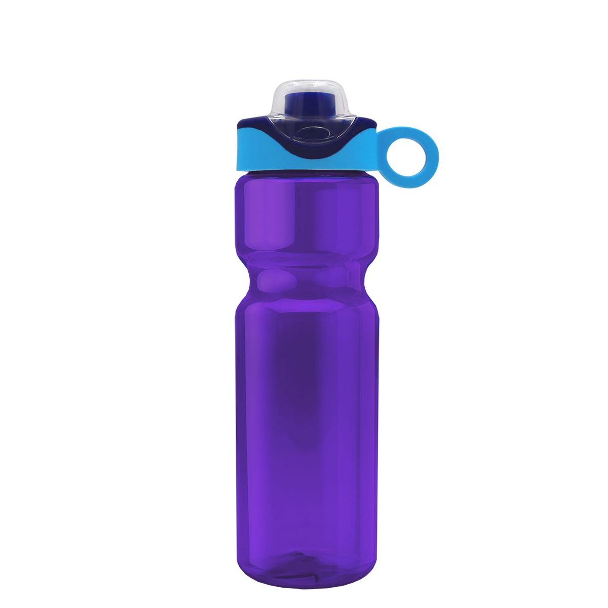 Custom logo Champ Bottle with Two-Tone Drink-Thru Lid with Silicone Loop - 28 oz.