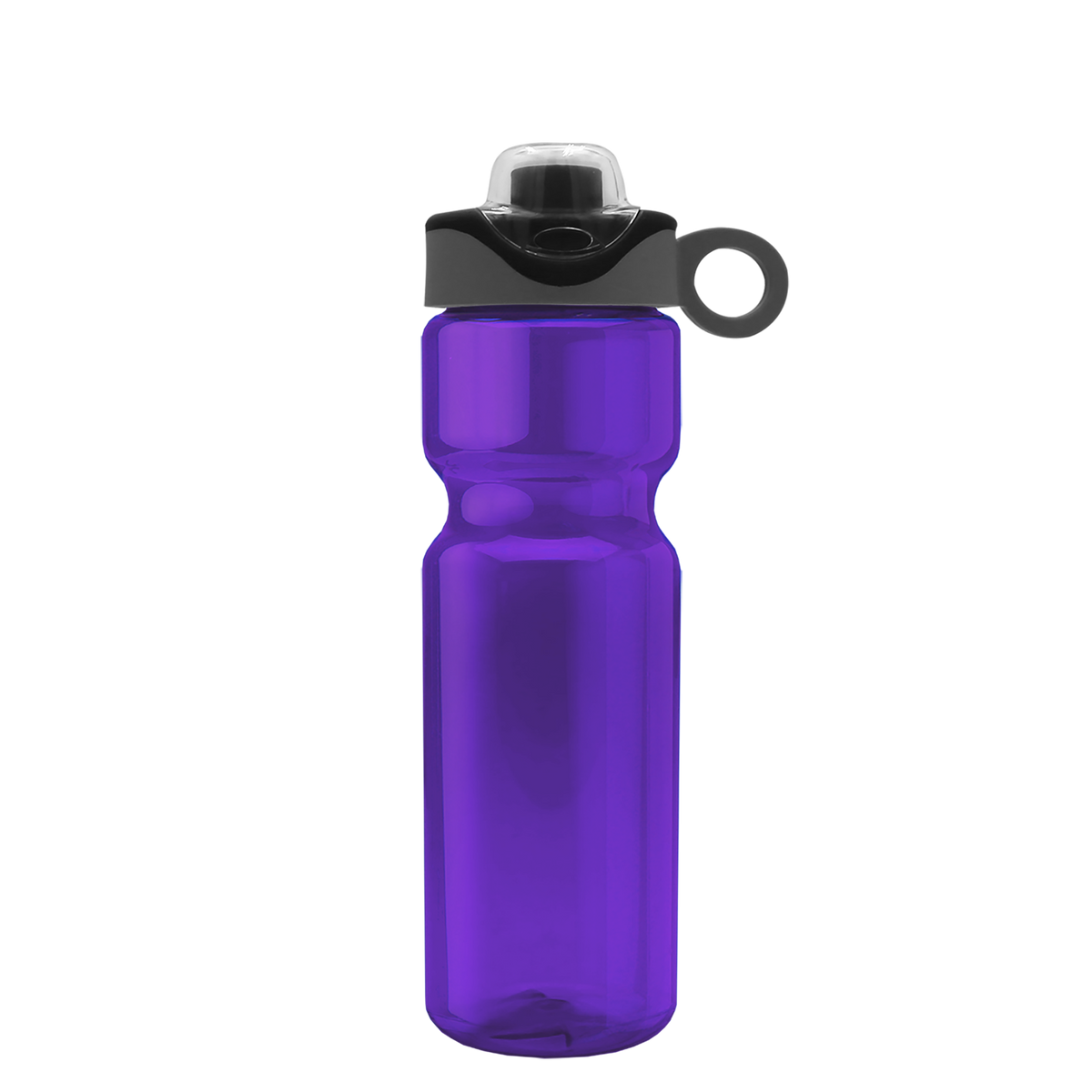Custom logo Champ Bottle with Two-Tone Drink-Thru Lid with Silicone Loop - 28 oz.