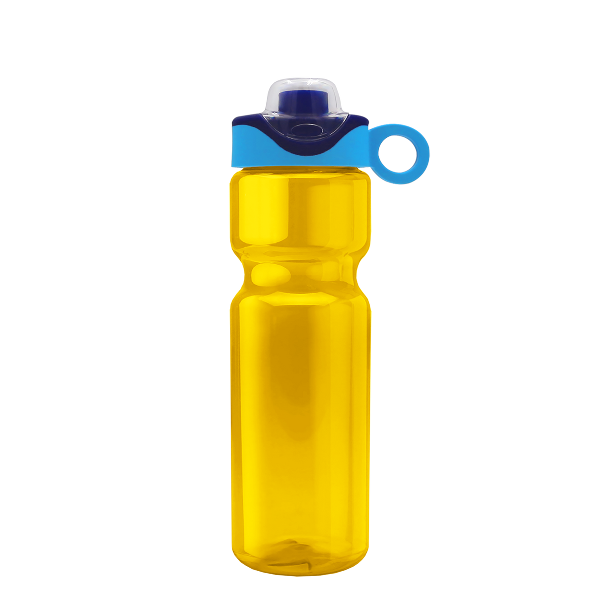 Custom logo Champ Bottle with Two-Tone Drink-Thru Lid with Silicone Loop - 28 oz.