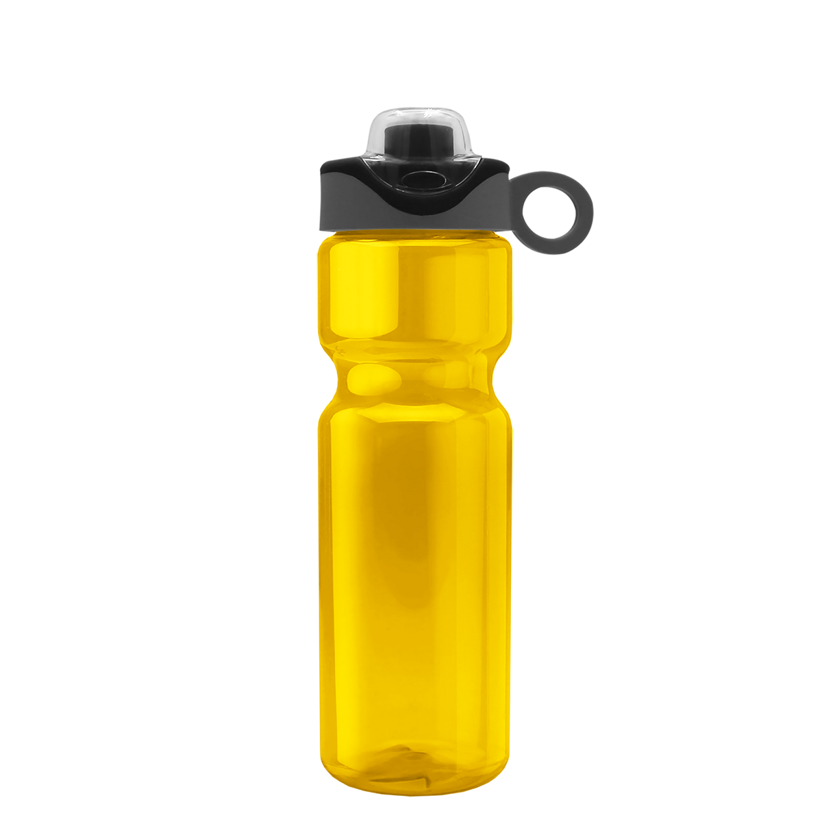 Custom logo Champ Bottle with Two-Tone Drink-Thru Lid with Silicone Loop - 28 oz.