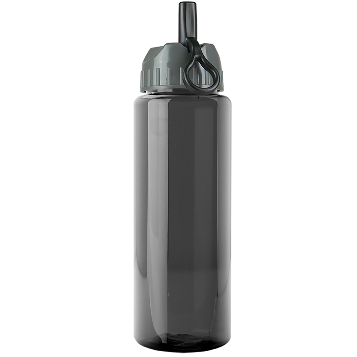 Custom logo Guzzler Bottle with Ring-Straw Lid - 32 oz.