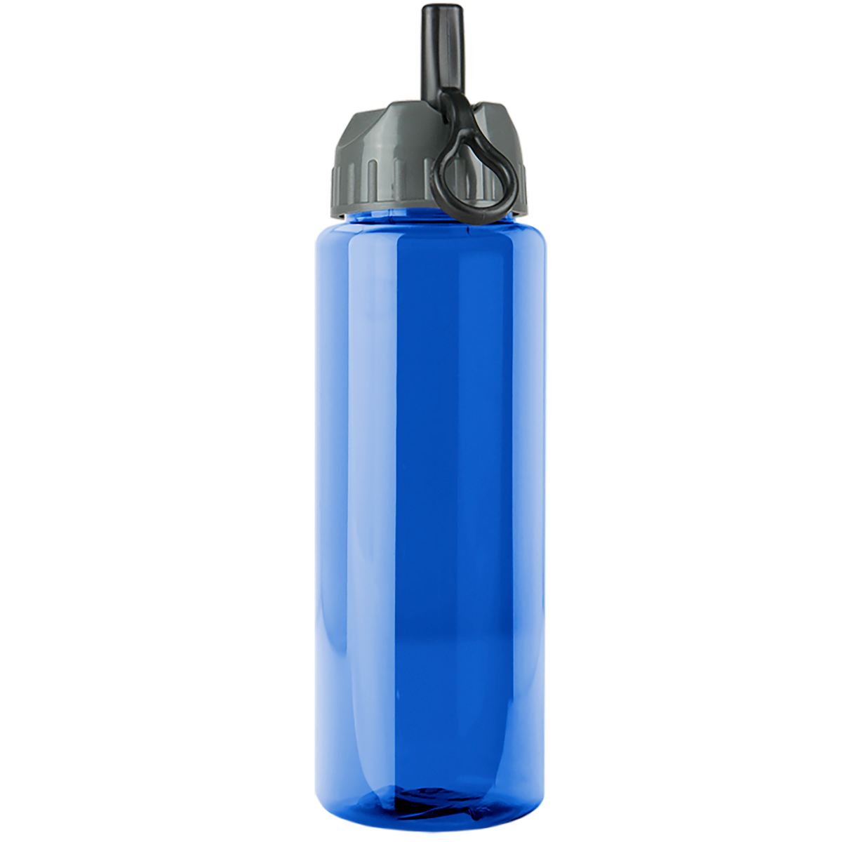 Custom logo Guzzler Bottle with Ring-Straw Lid - 32 oz.
