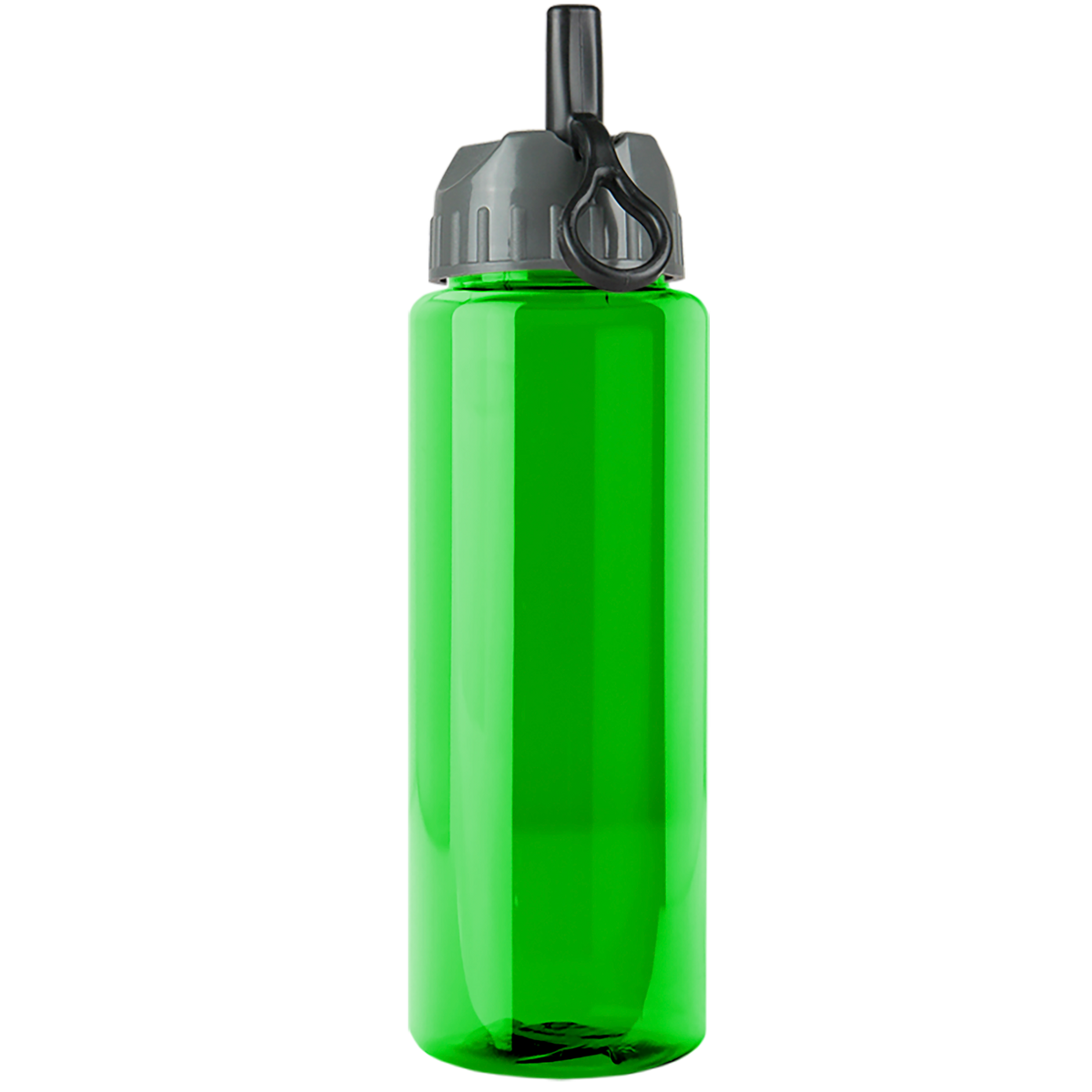 Custom logo Guzzler Bottle with Ring-Straw Lid - 32 oz.