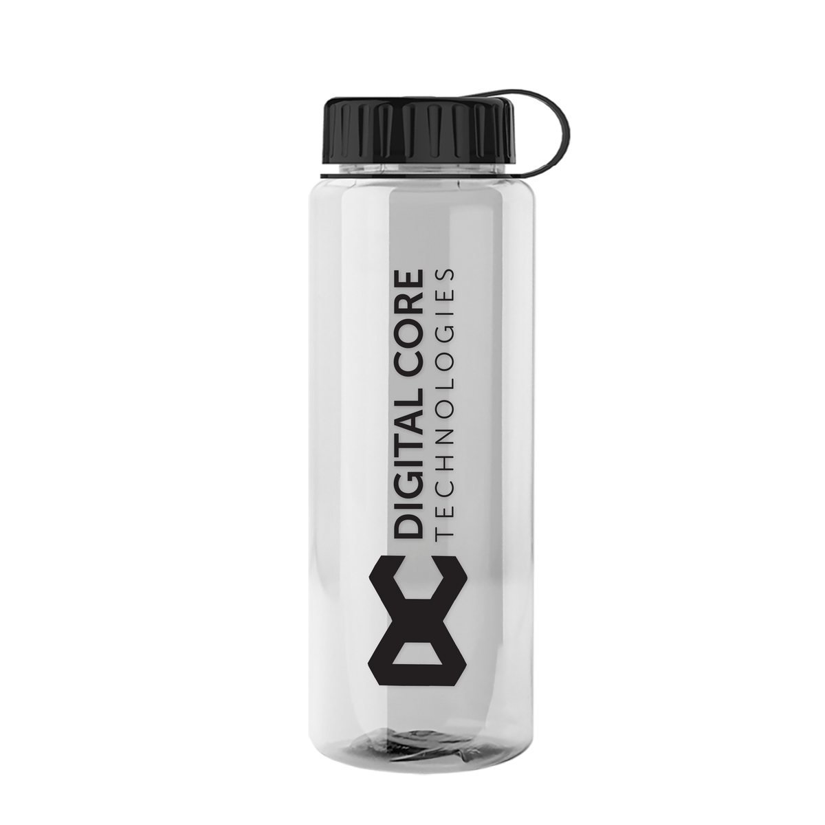 Custom logo Guzzler Bottle with Tethered Lid - 32 oz.
