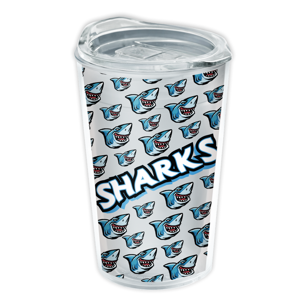 Custom logo Transparent Tumbler with Slider Lid and Full-Color Insert - 14 oz.