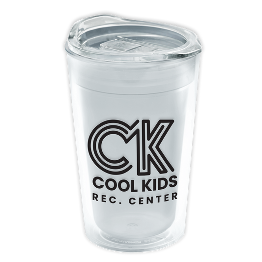 Transparent Tumbler with Slider Lid - 14 oz.