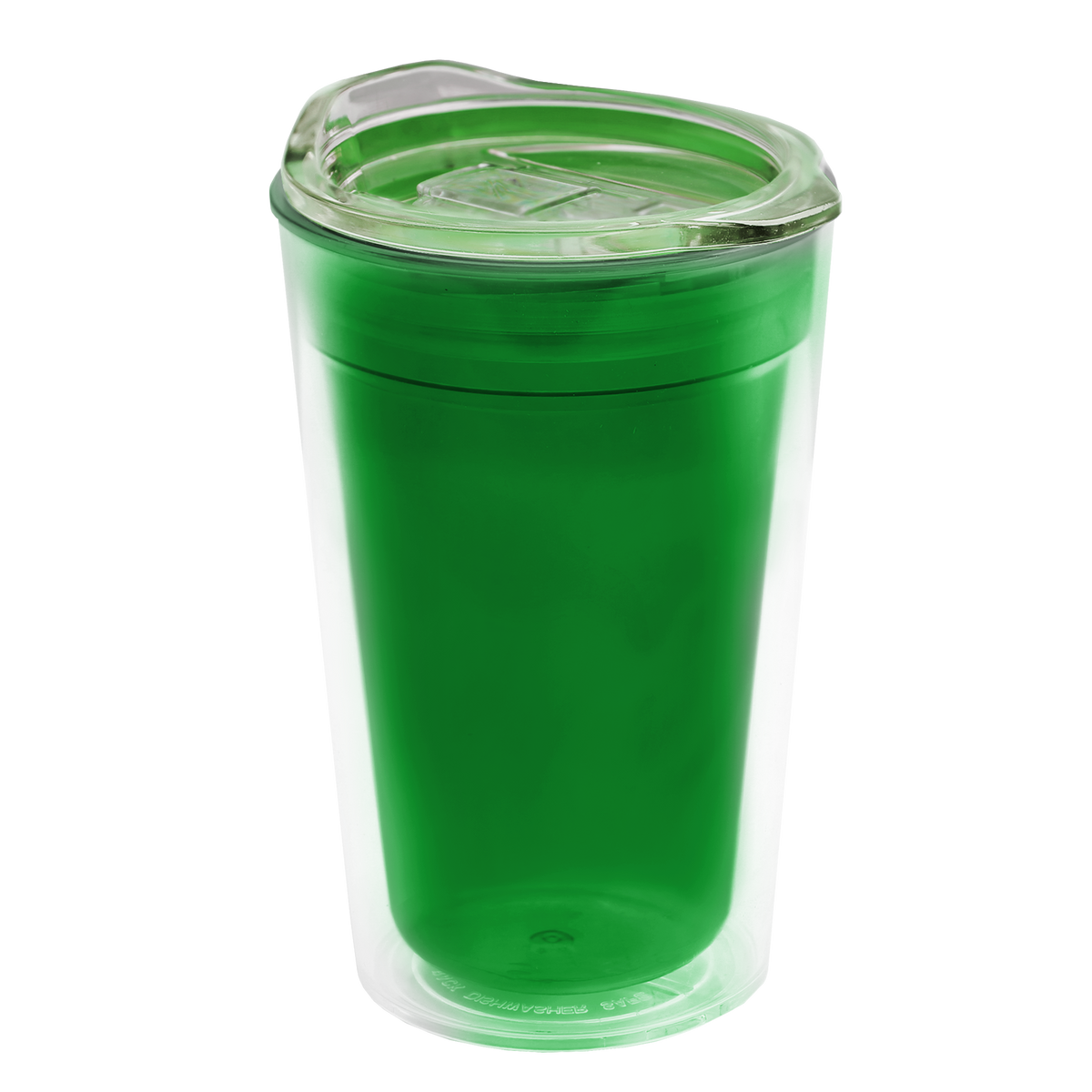 Custom logo Transparent Tumbler with Slider Lid - 14 oz.