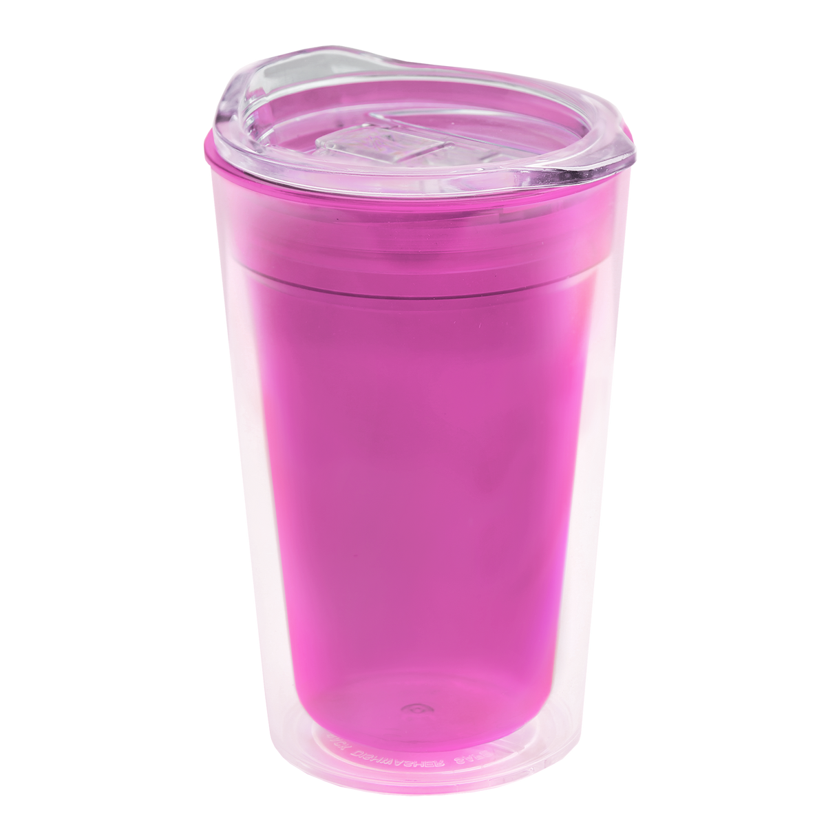 Custom logo Transparent Tumbler with Slider Lid - 14 oz.