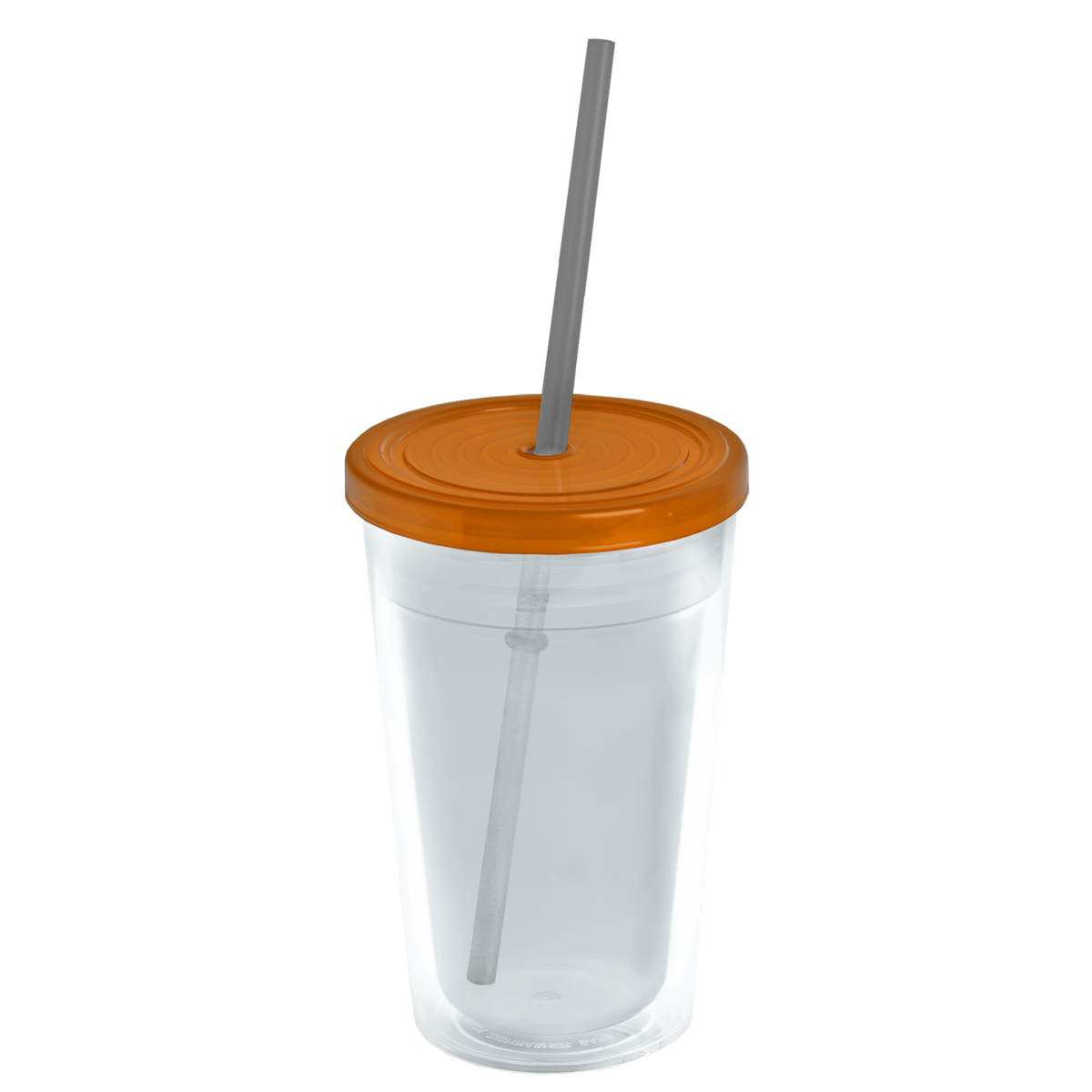 Custom logo Transparent Tumbler with Straw Lid and Full-Color Paper Insert - 16 oz.
