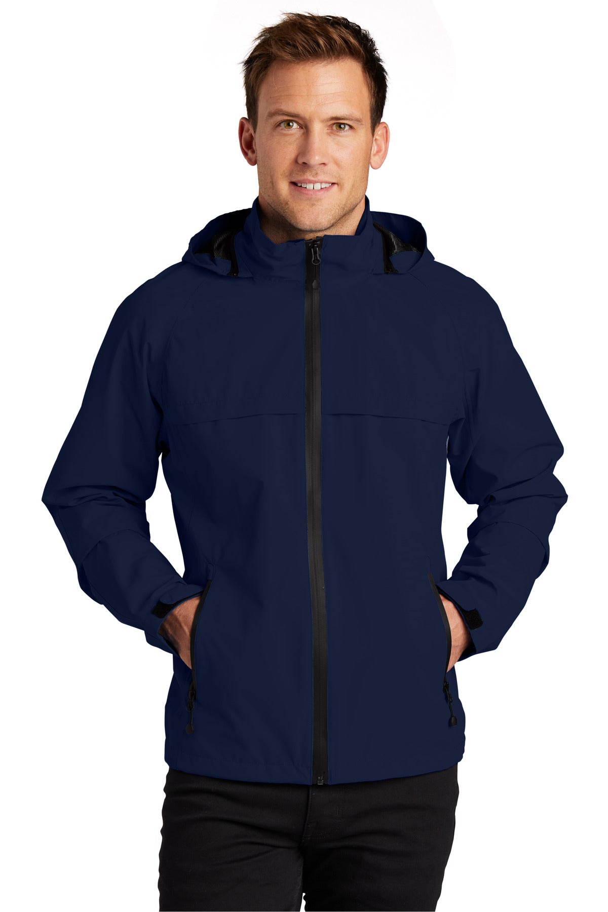 Custom logo Port Authority® Tall Torrent Waterproof Jacket TLJ333 in True Navy