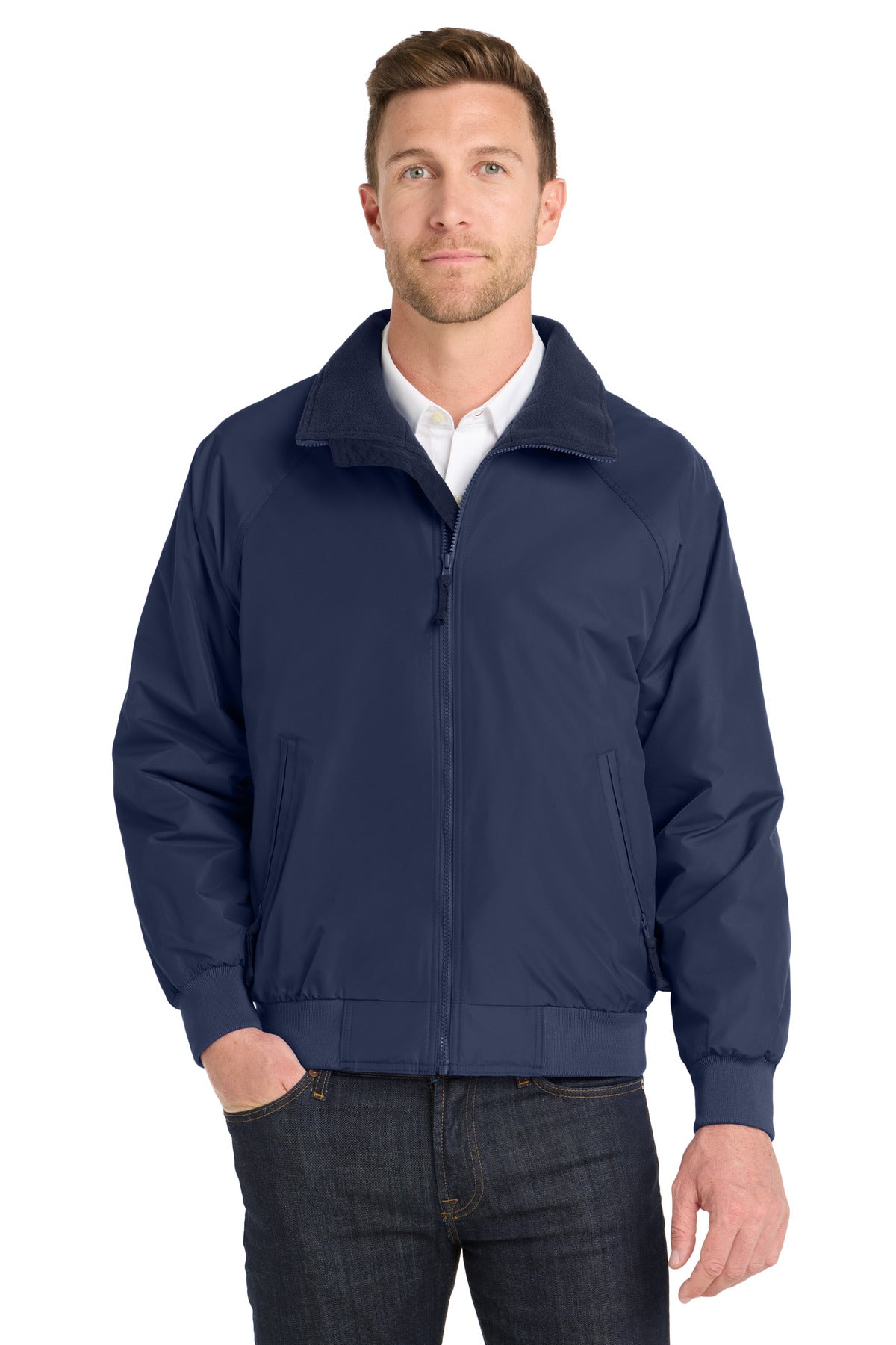 Custom logo Port Authority® Tall Challenger™ Jacket. TLJ754 in True Navy/ True Navy