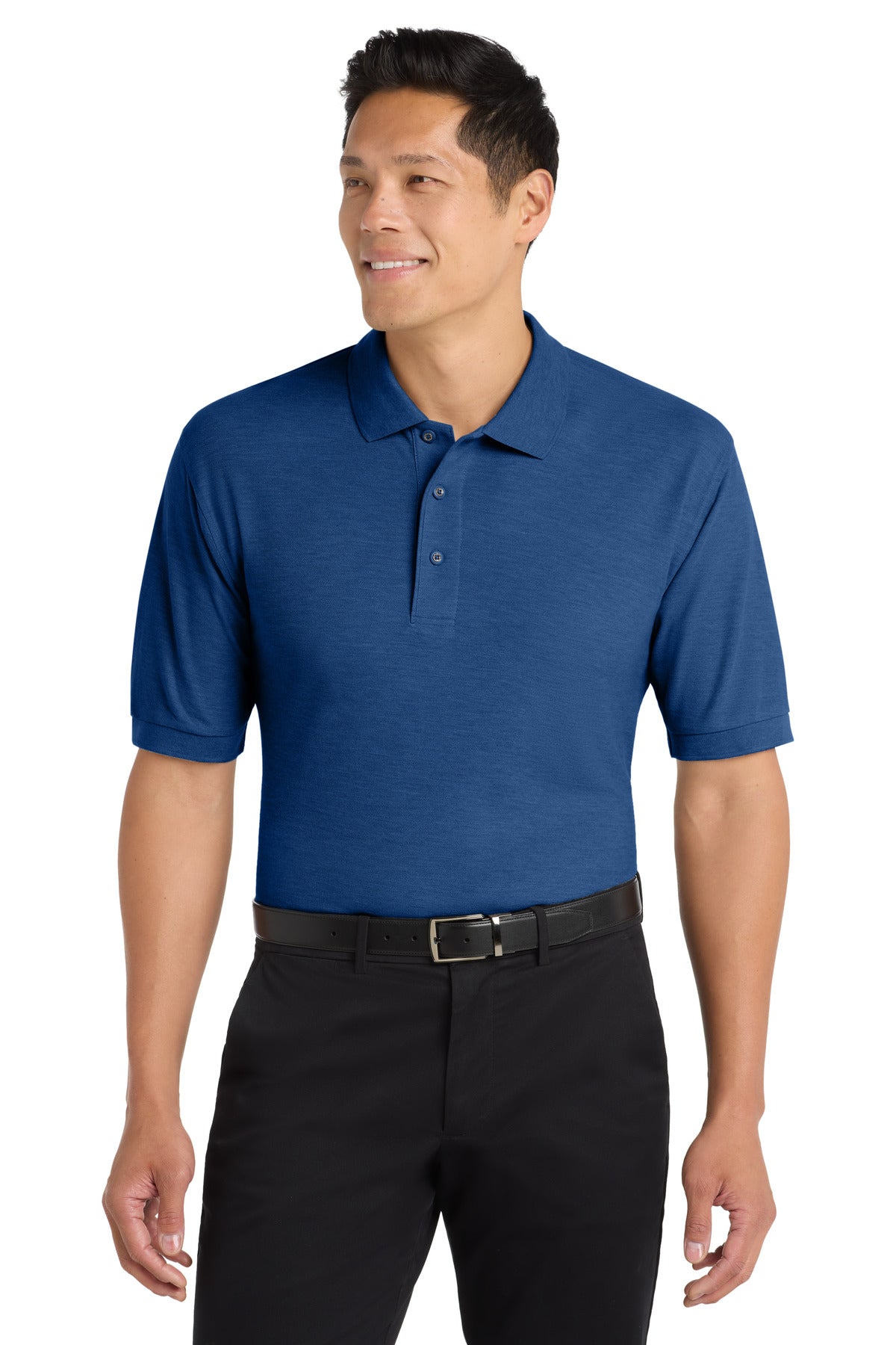 Custom logo Port Authority® Tall Silk Touch™ Polo.  TLK500 in Royal