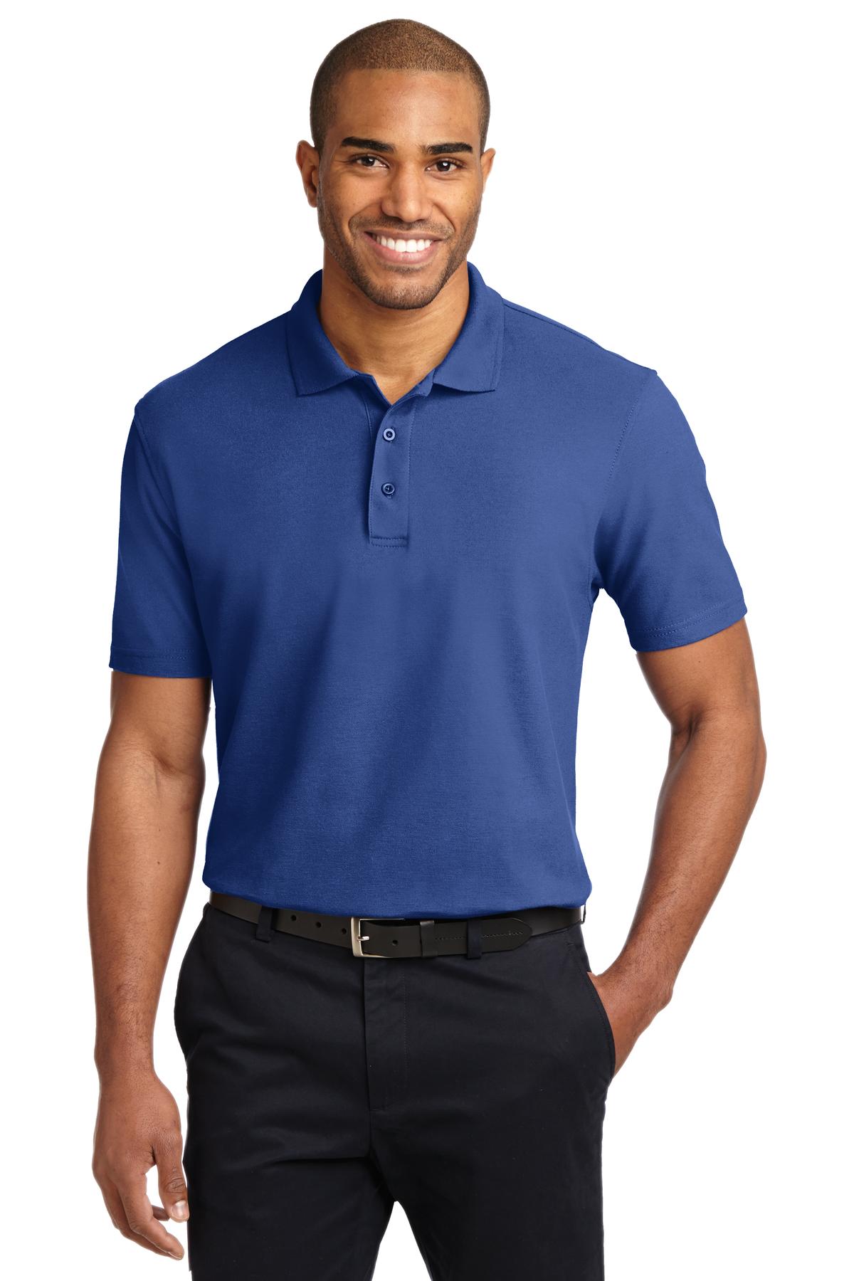 Custom logo Port Authority® Tall Stain-Release Polo. TLK510 in Royal