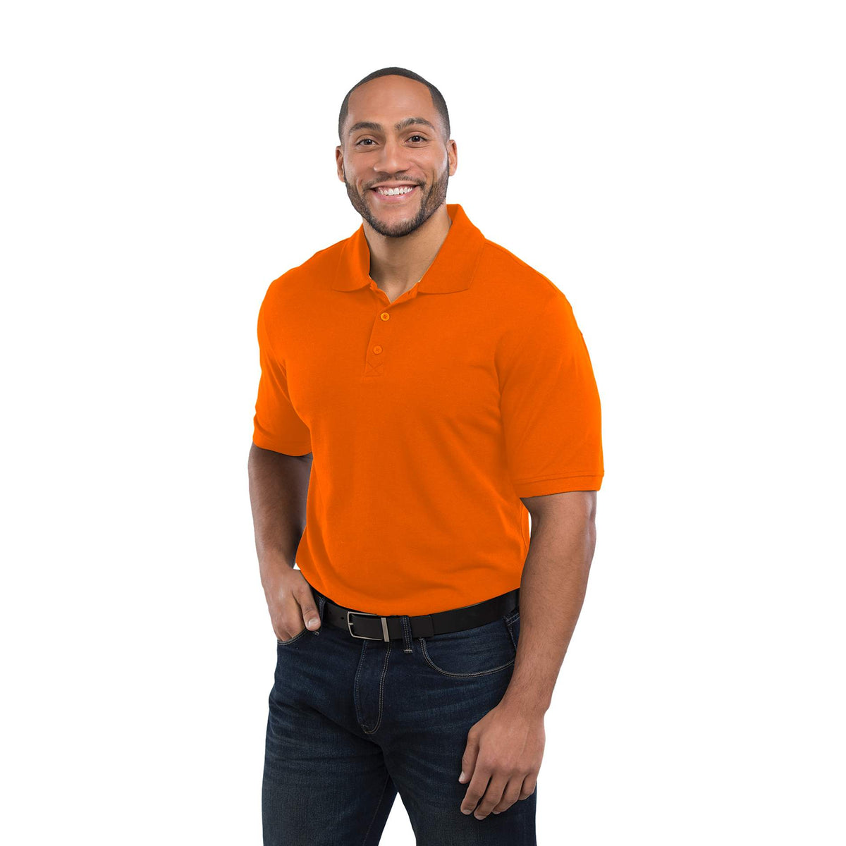 Custom logo Mens CRANDALL Short Sleeve Polo