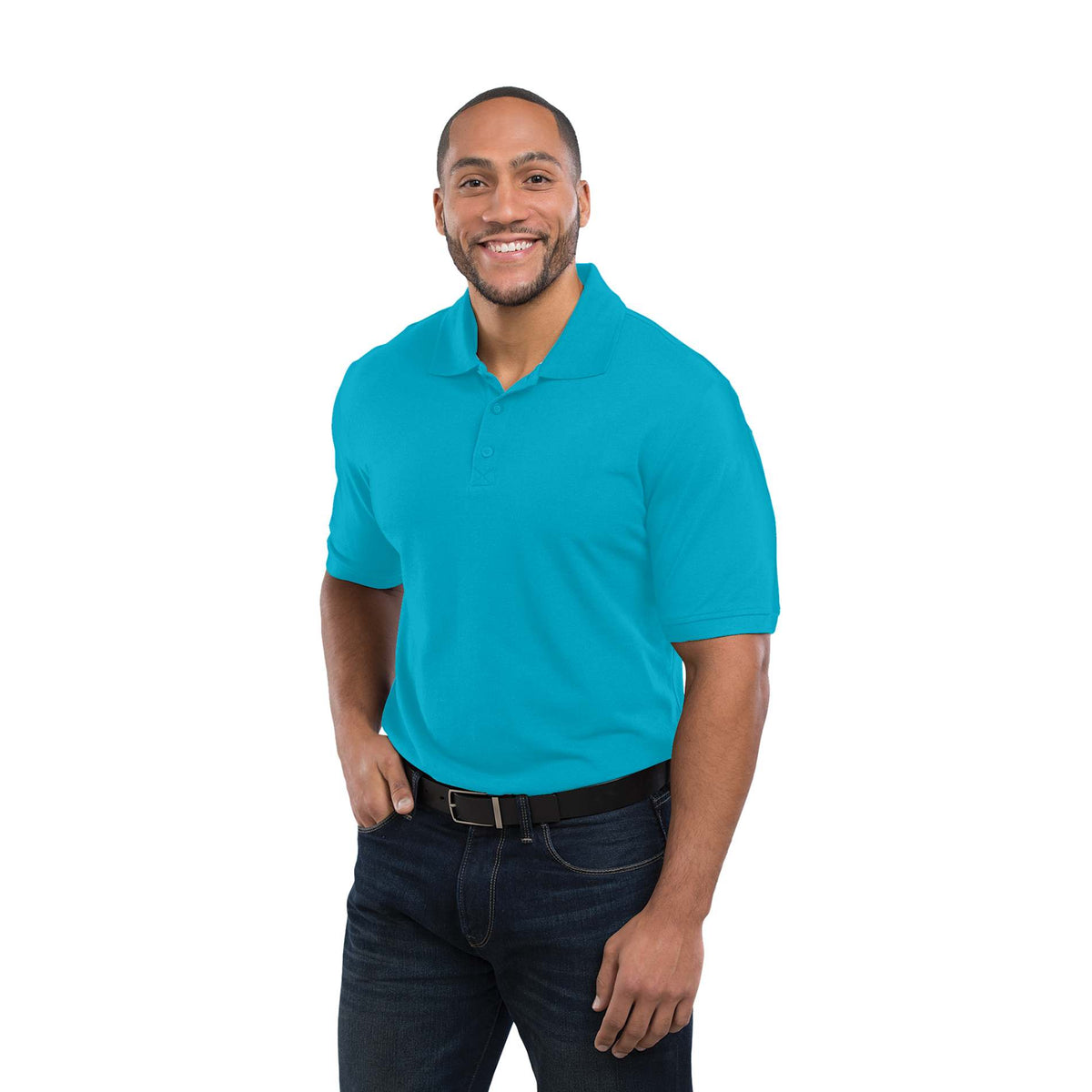 Custom logo Mens CRANDALL Short Sleeve Polo