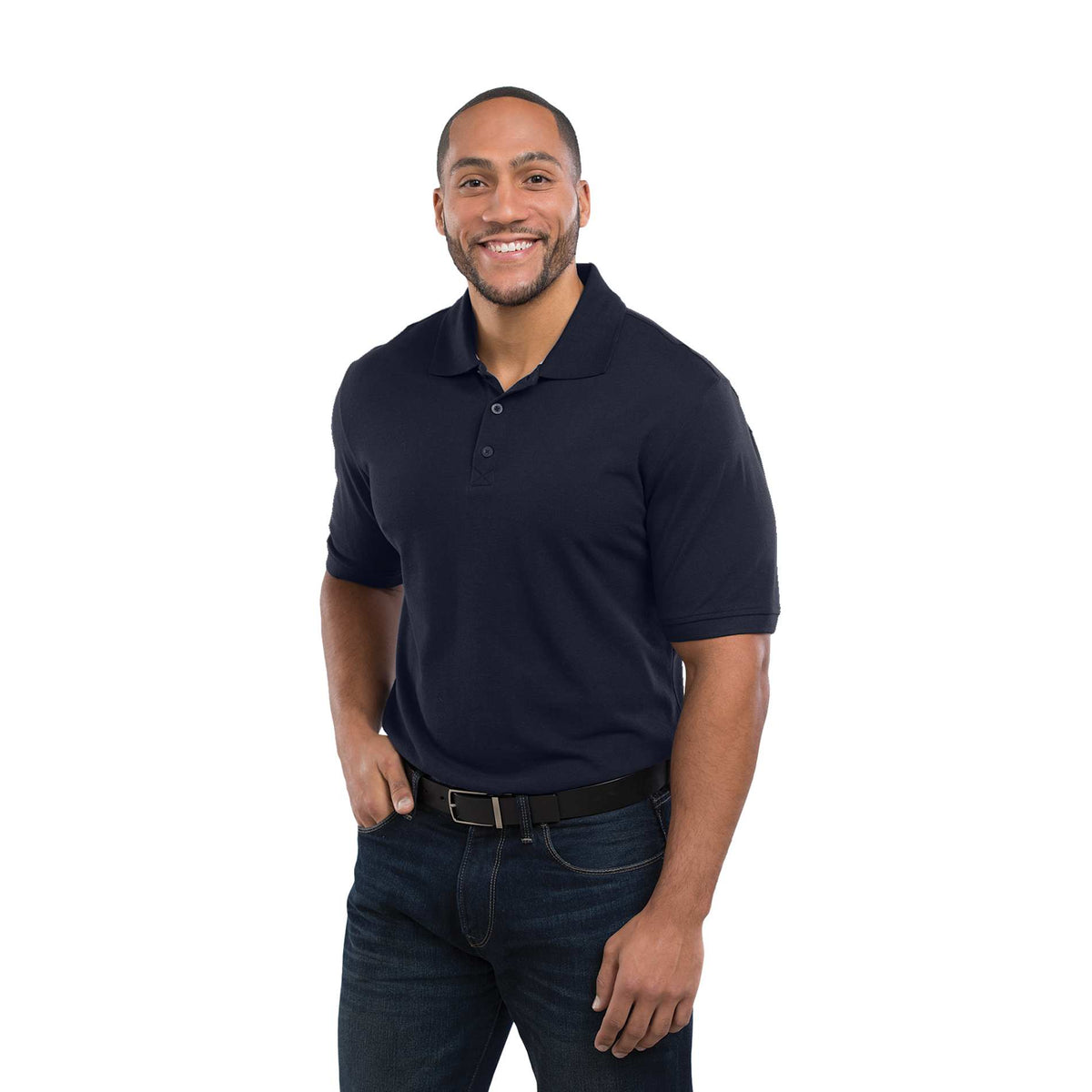 Custom logo Mens CRANDALL Short Sleeve Polo