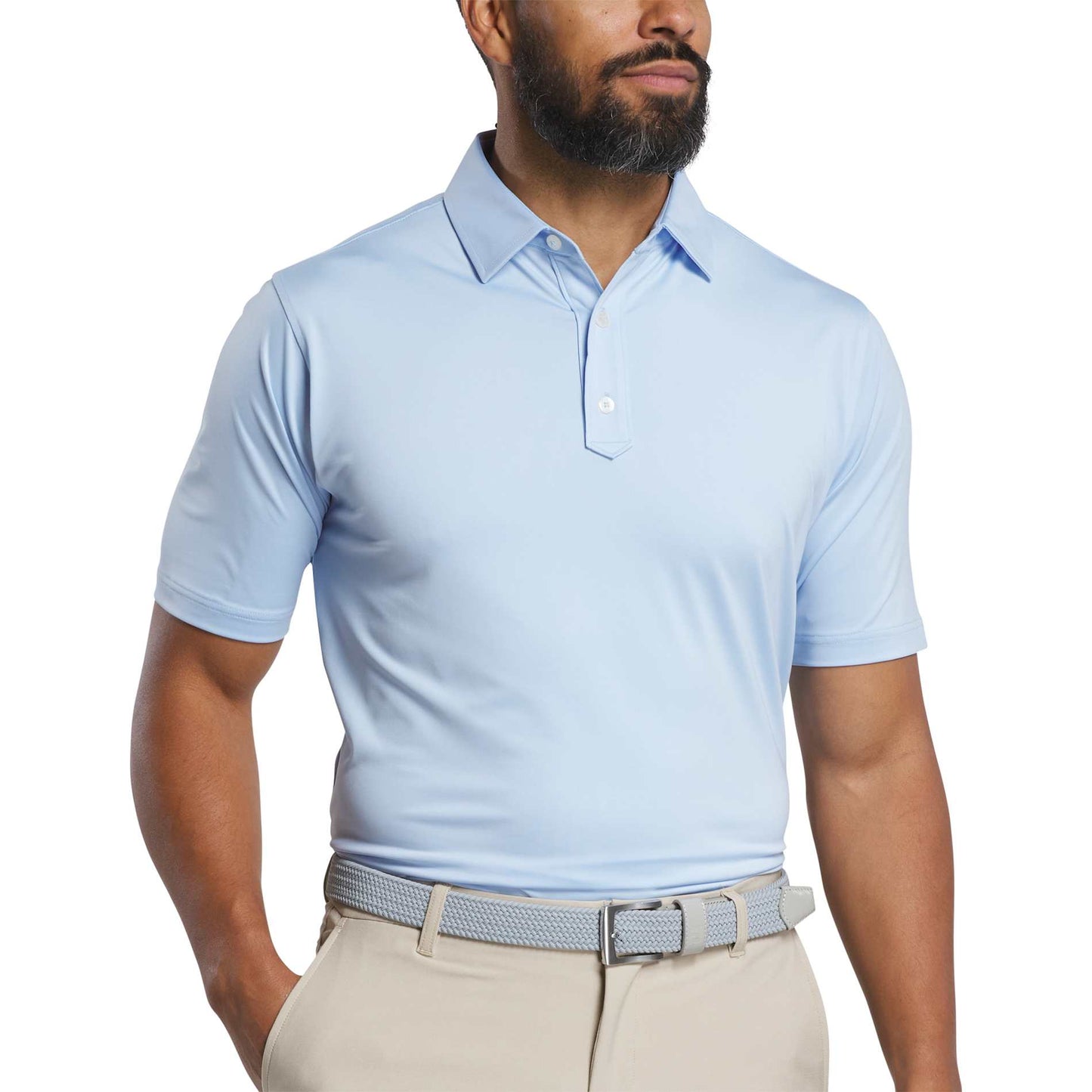 FootJoy Men's Solid Lisle Polo