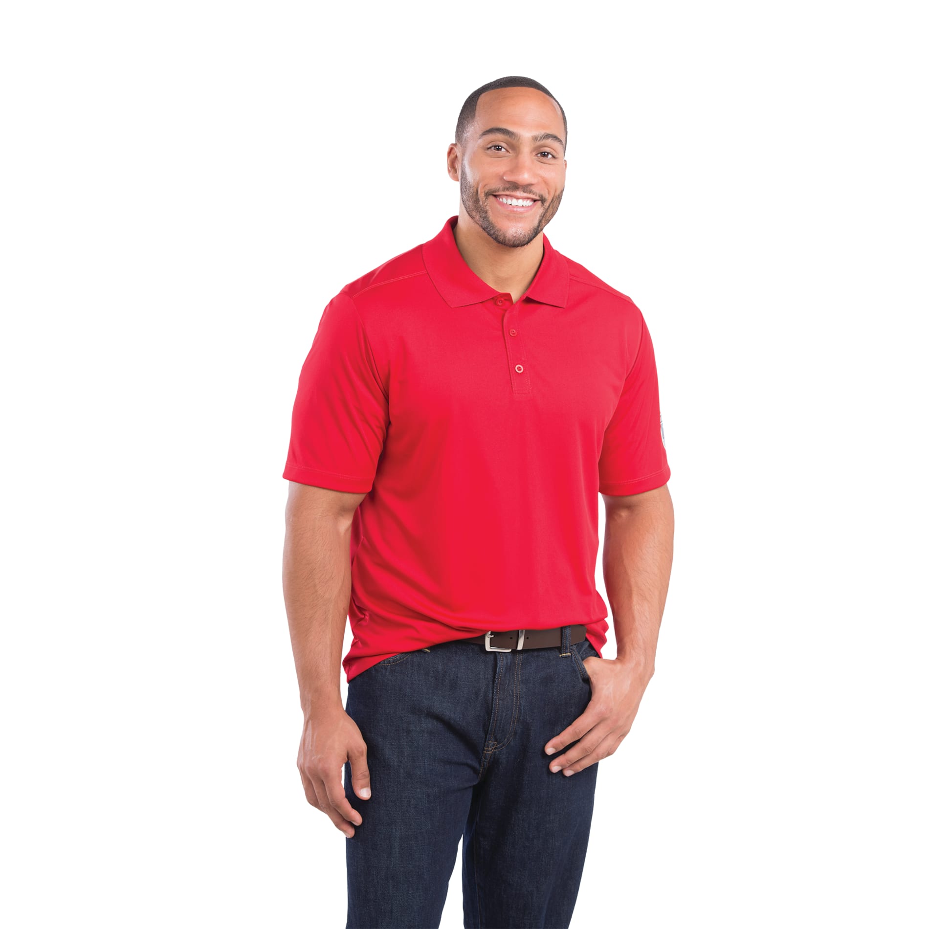 Men's DADE Short Sleeve Polo - Team Red
