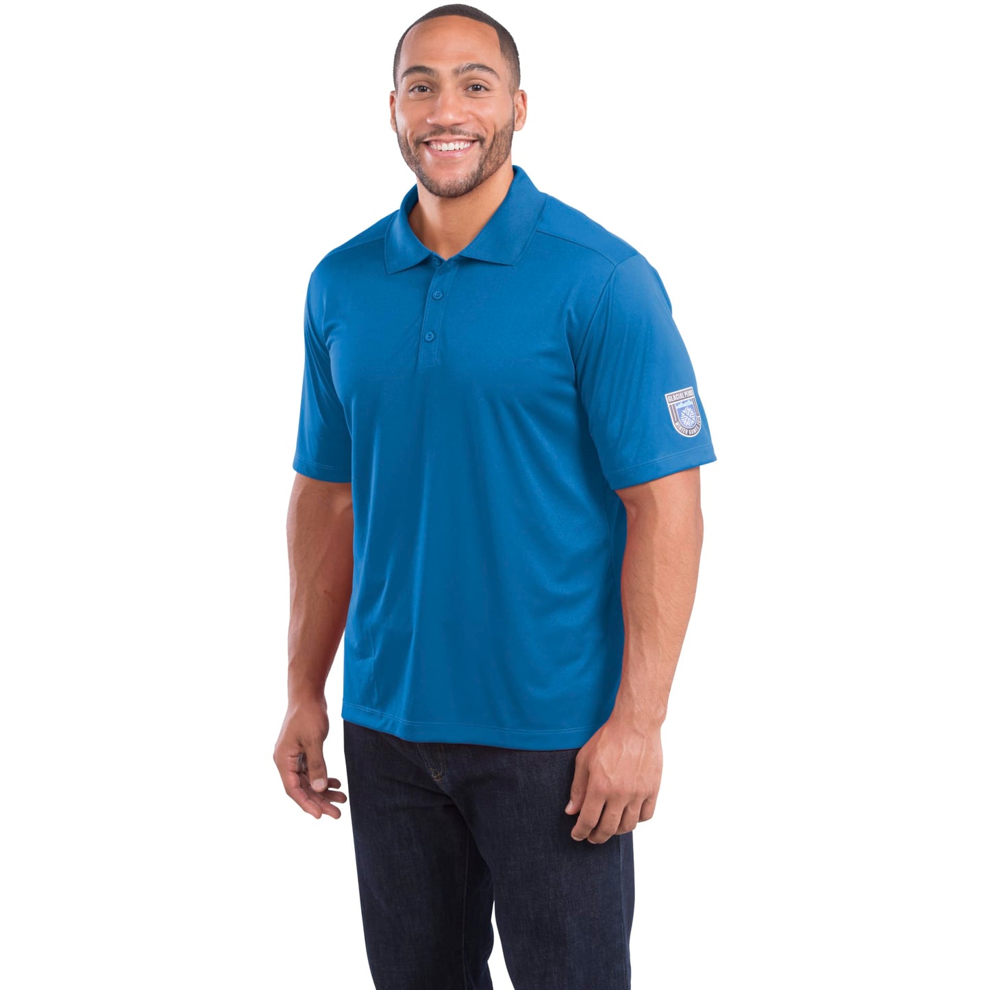Men's DADE Short Sleeve Polo - Olympic Blue