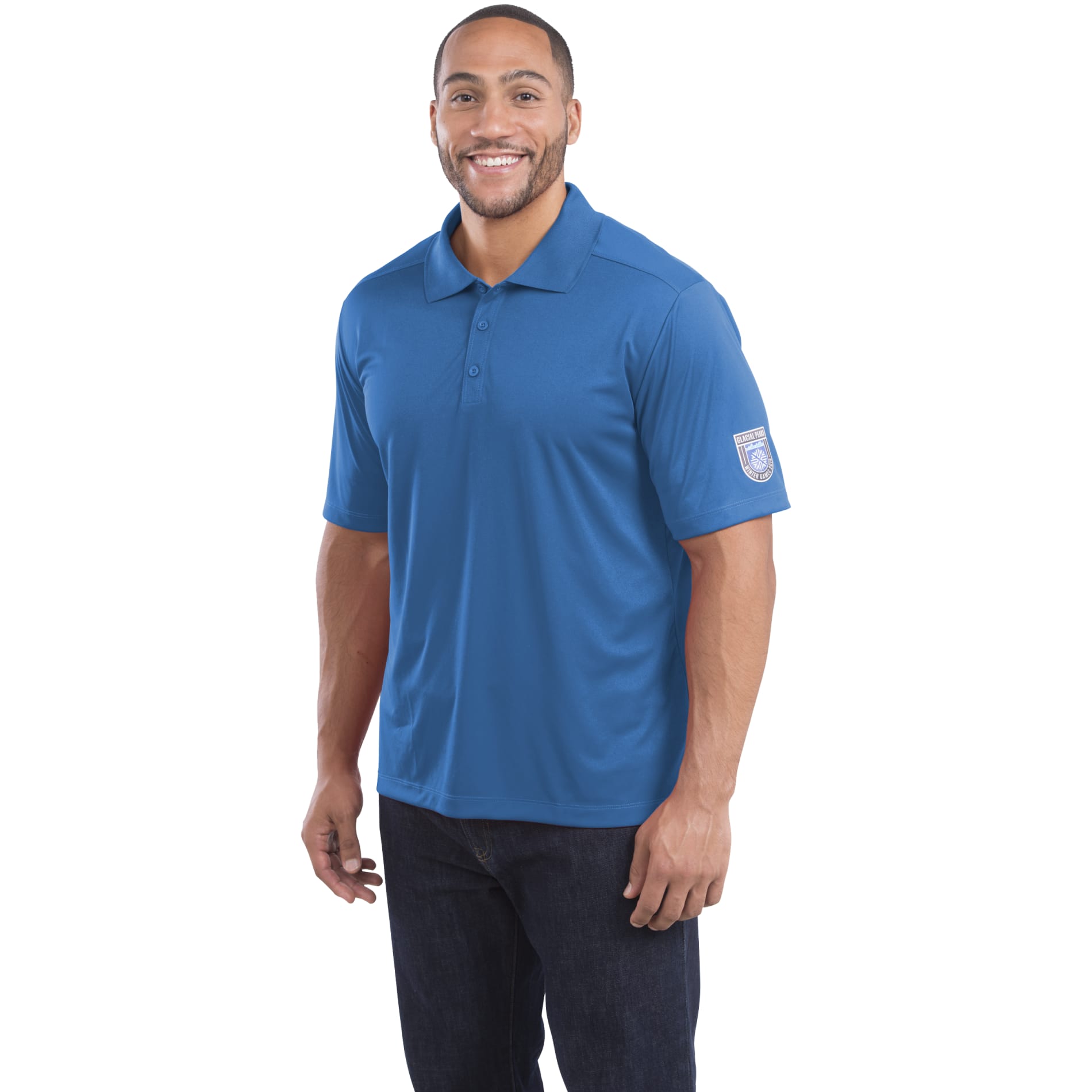Men's DADE Short Sleeve Polo - Olympic Blue