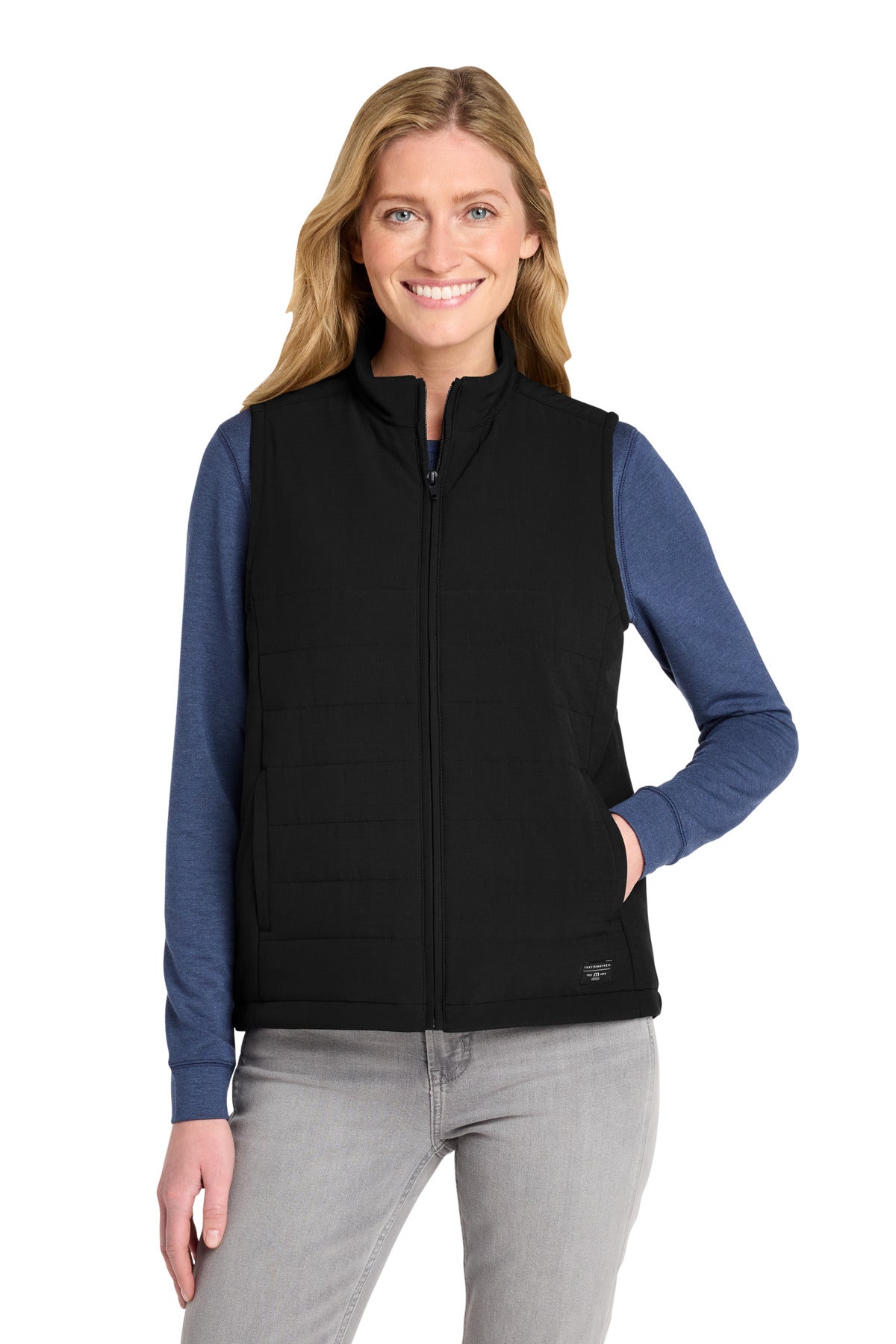 Custom logo TravisMathew Women's Cold Bay Vest TM1LD002 in Black