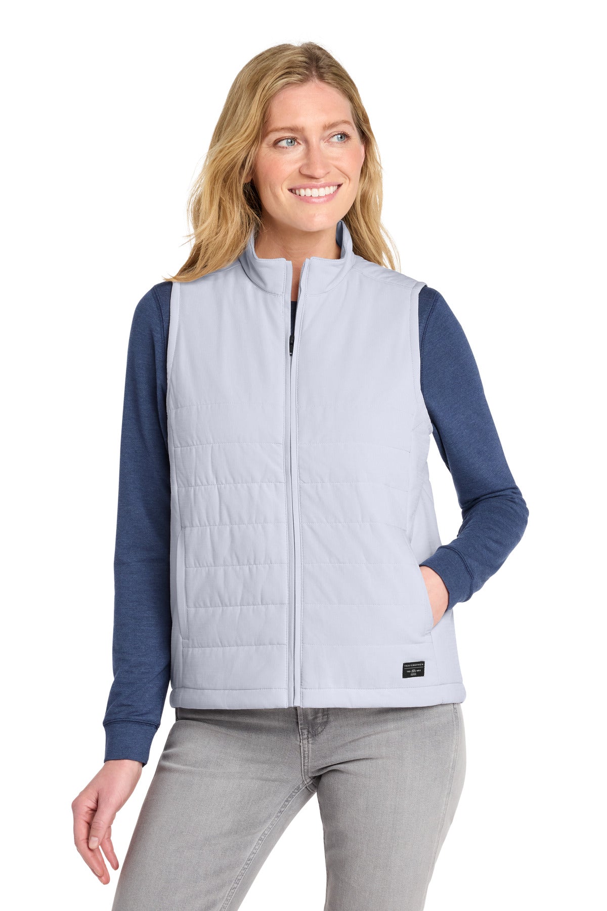Custom logo TravisMathew Women's Cold Bay Vest TM1LD002 in Microchip Grey