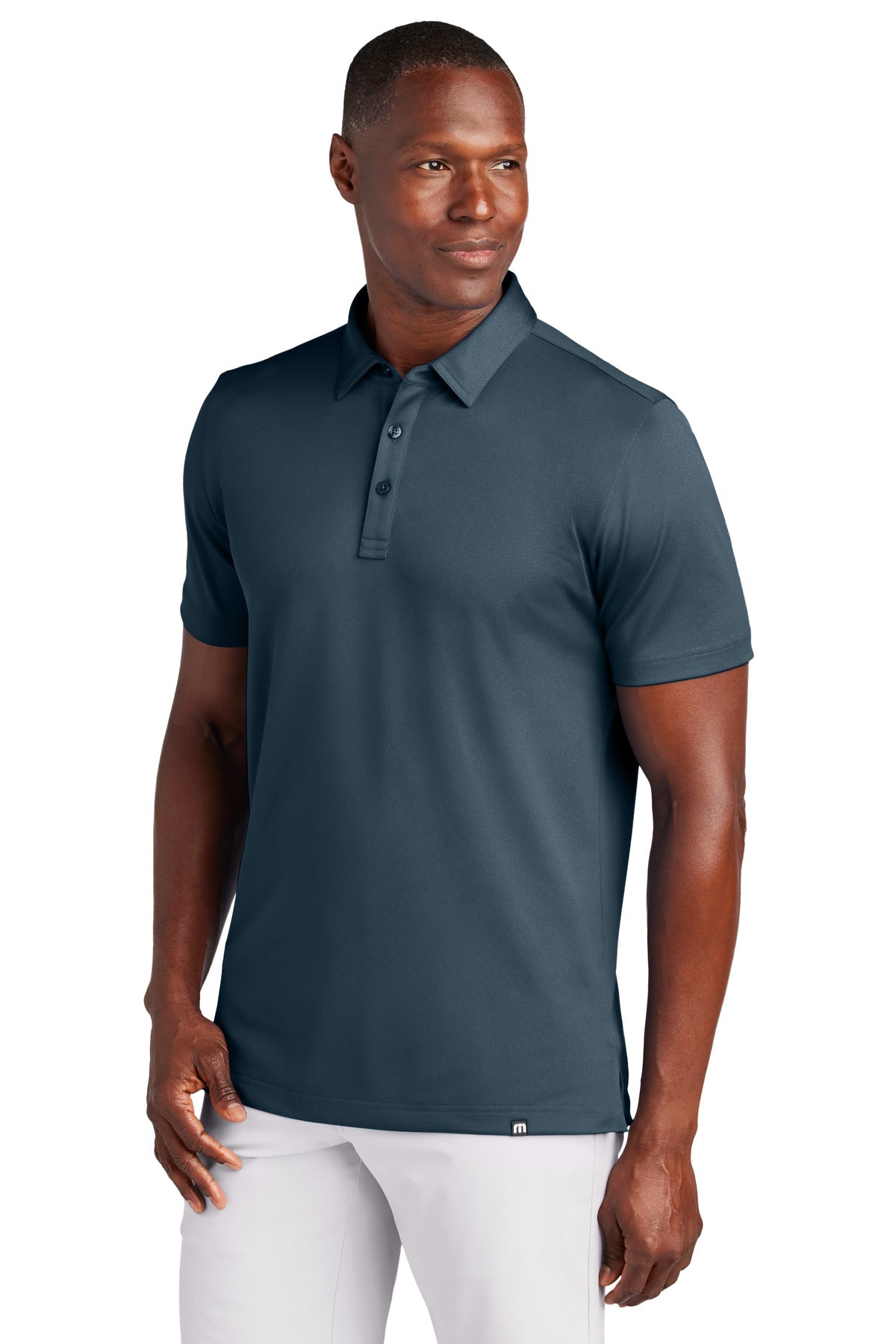 Custom logo TravisMathew Cabana Solid Polo TM1MAA370 in Blue Nights