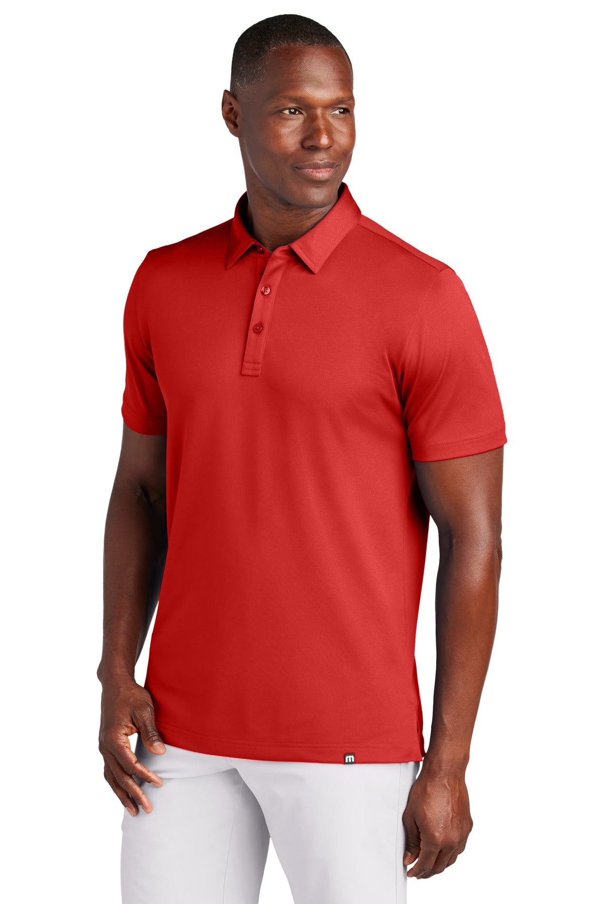 Custom logo TravisMathew Cabana Solid Polo TM1MAA370 in Crimson