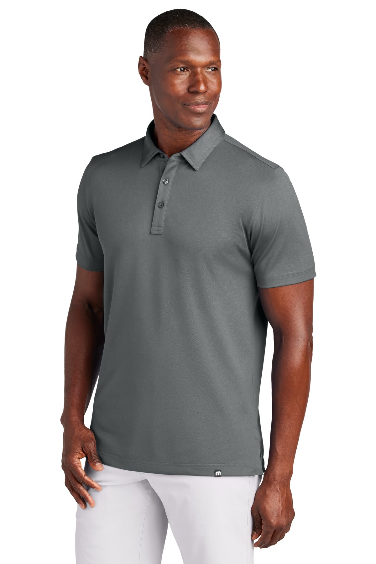 Custom logo TravisMathew Cabana Solid Polo TM1MAA370 in Stormy Grey