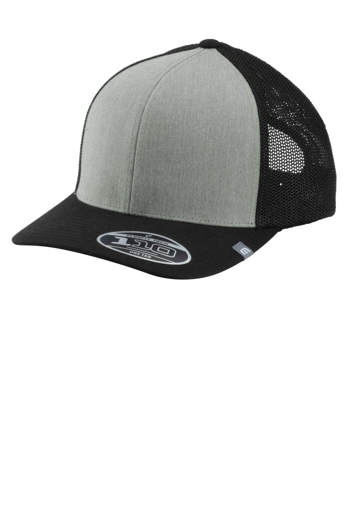 Custom logo TravisMathew Cruz Colorblock Trucker Cap TM1MY390 in Heather Grey/ Black
