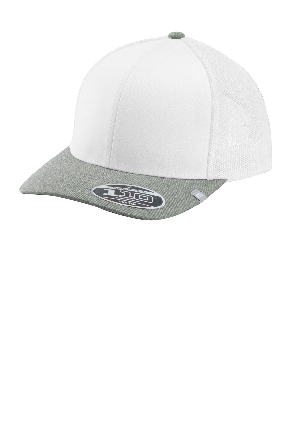 Custom logo TravisMathew Cruz Colorblock Trucker Cap TM1MY390 in White/ Heather Grey