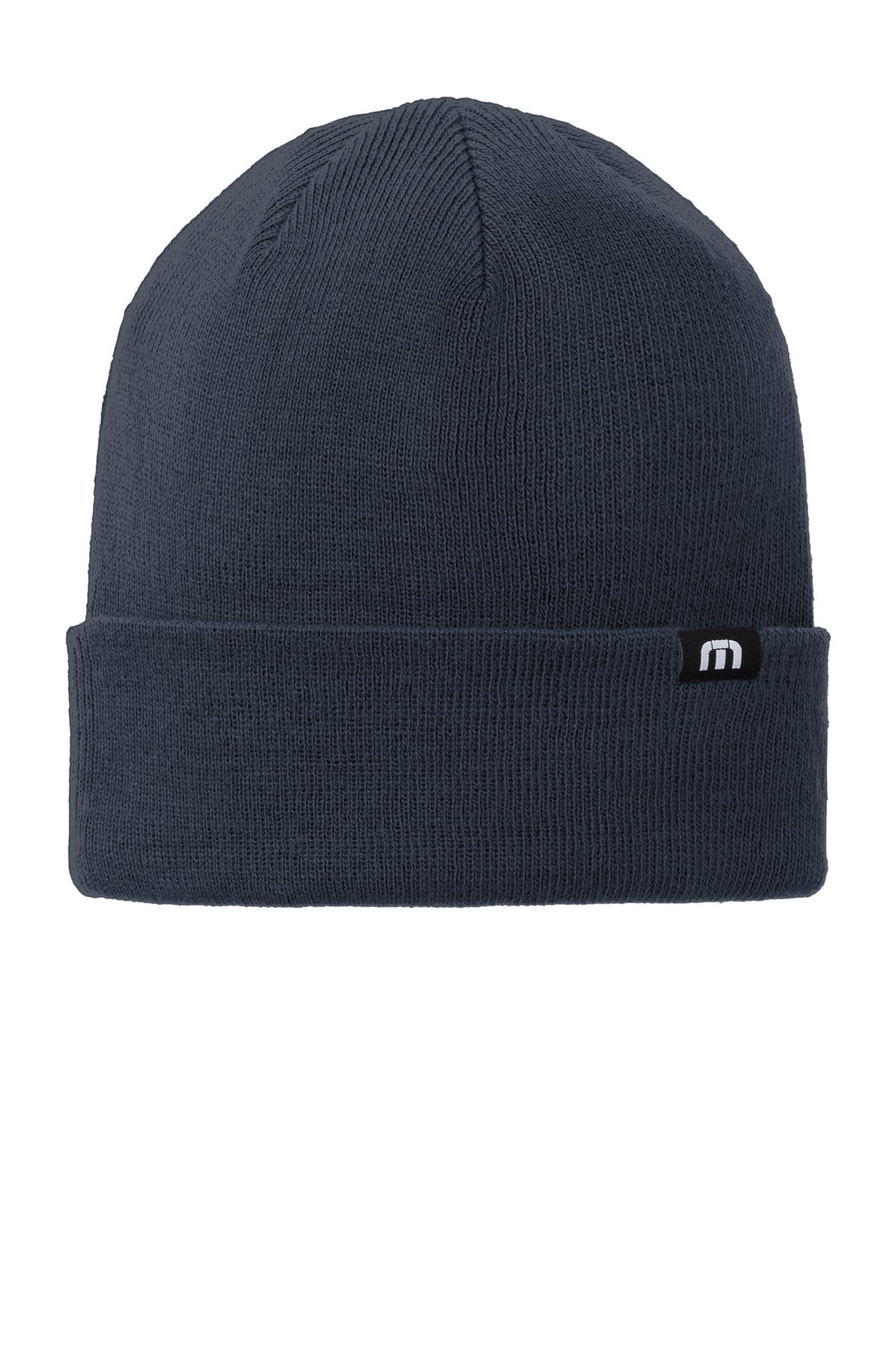 Custom logo TravisMathew Solid Cuffed Beanie TM1MY394 in Blue Nights