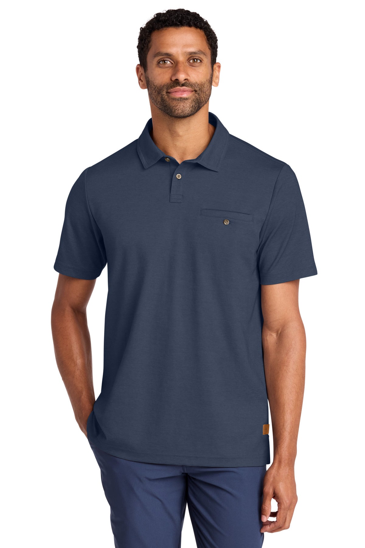 Custom logo TravisMathew Sunsetters Pocket Polo TM1MZ344 in Blue Nights