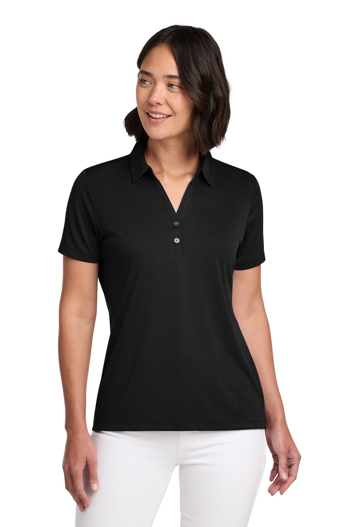 Custom logo TravisMathew Women's Coto Performance Polo TM1WX002 in Black
