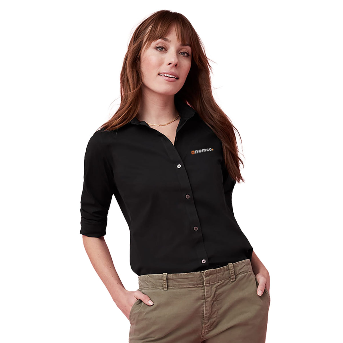 Custom logo UNTUCKit Bella Long Sleeve Shirt-Women's