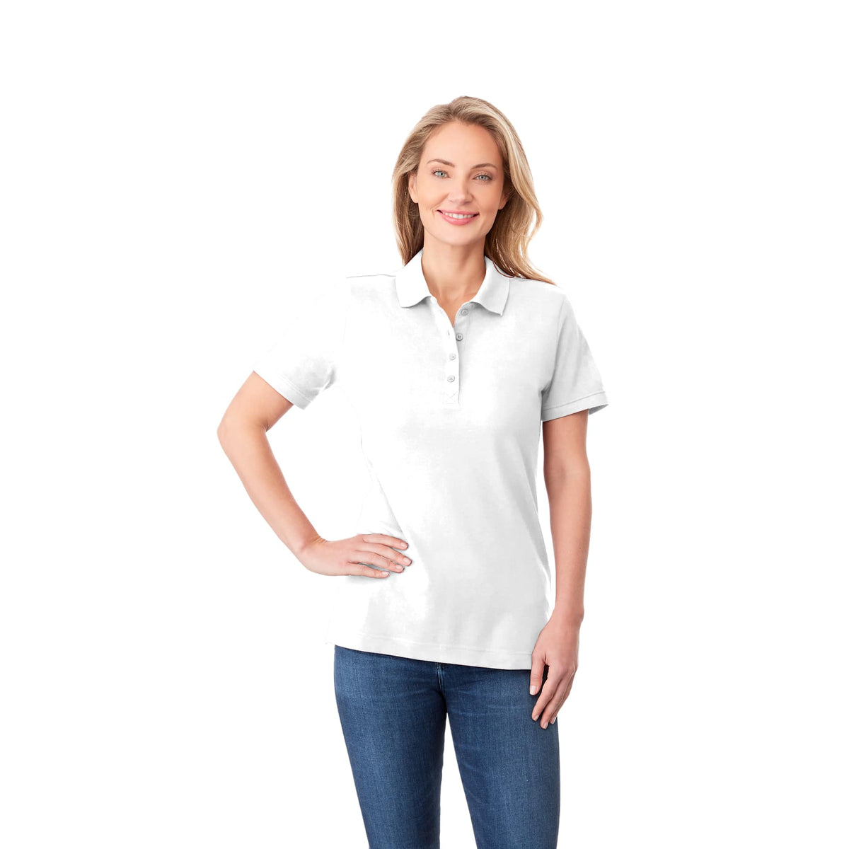 Custom logo Womens CRANDALL Short Sleeve Polo