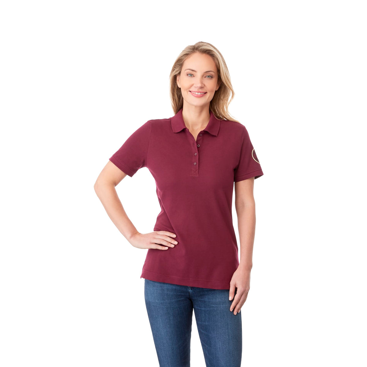 Custom logo Womens CRANDALL Short Sleeve Polo