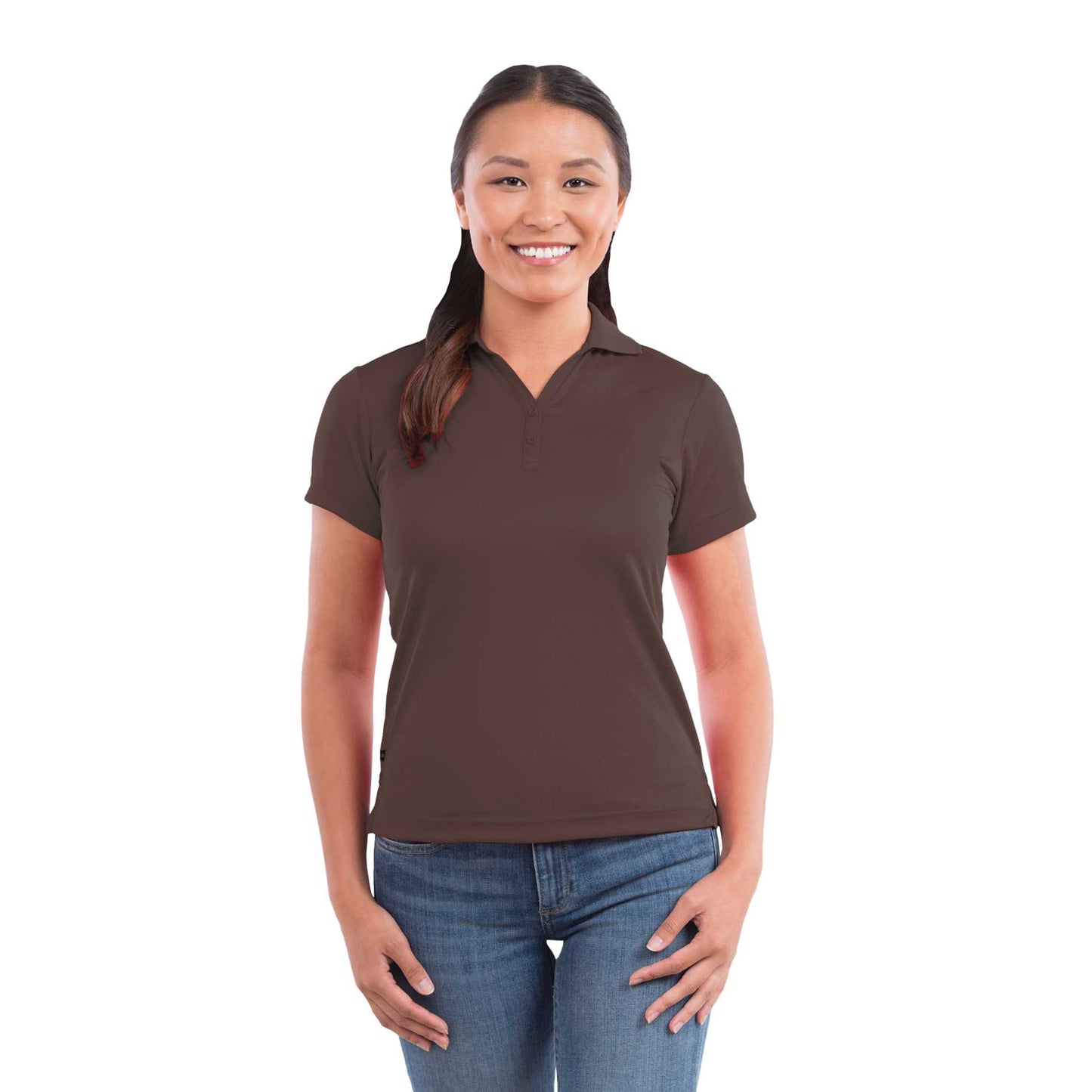 Women's MORENO TEXT MICRO SS POLO