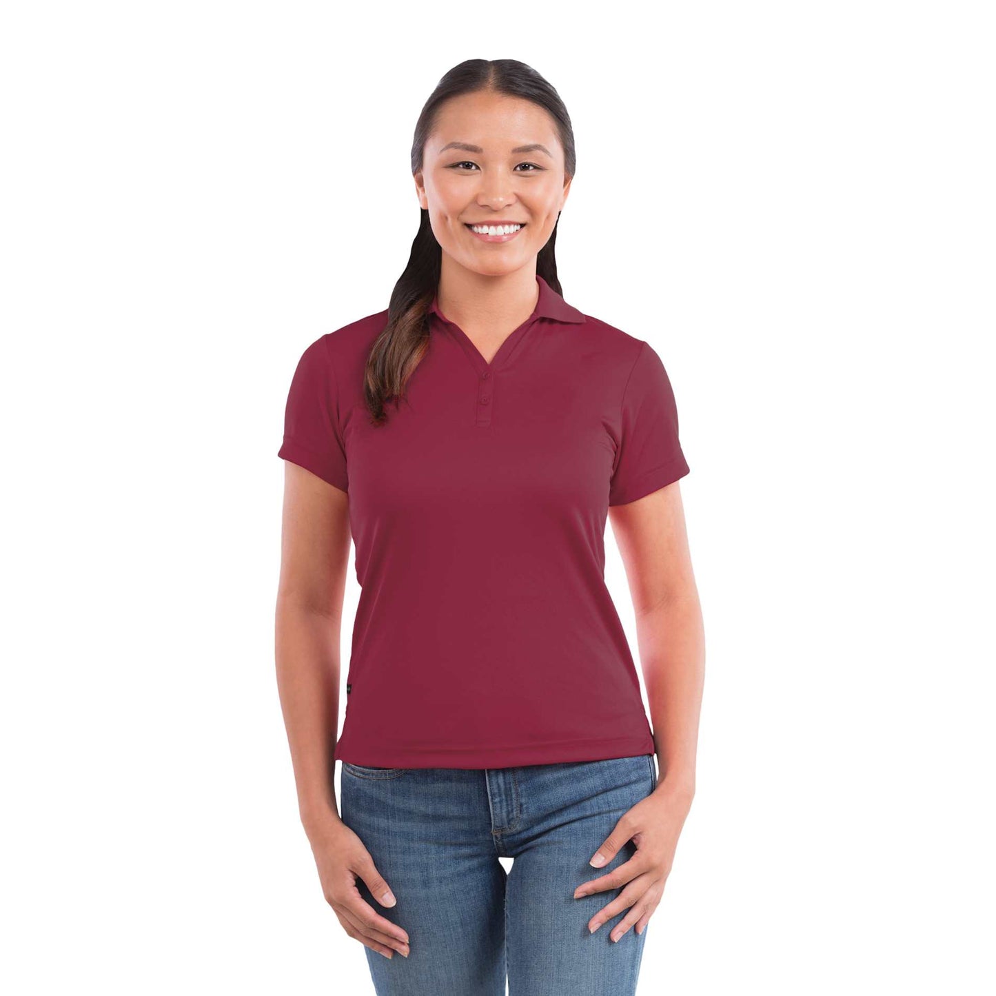 Women's MORENO TEXT MICRO SS POLO