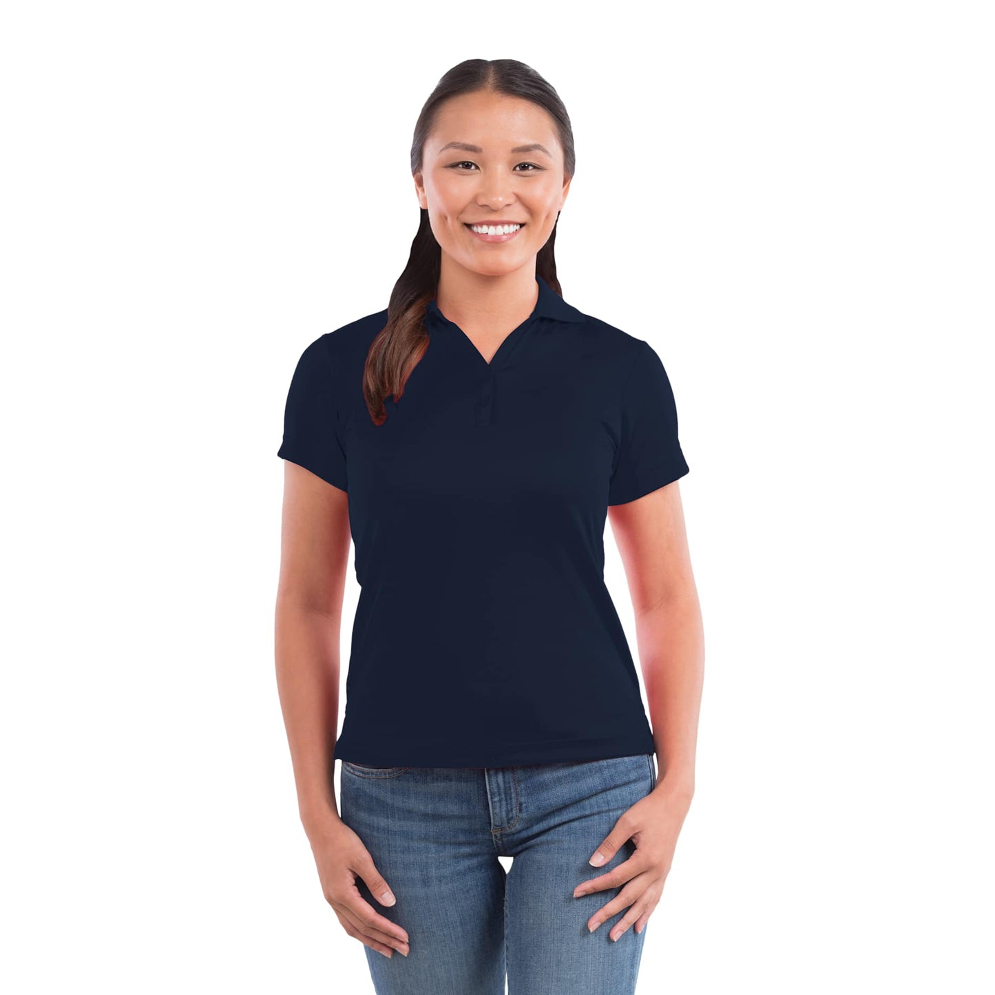 Women's MORENO TEXT MICRO SS POLO