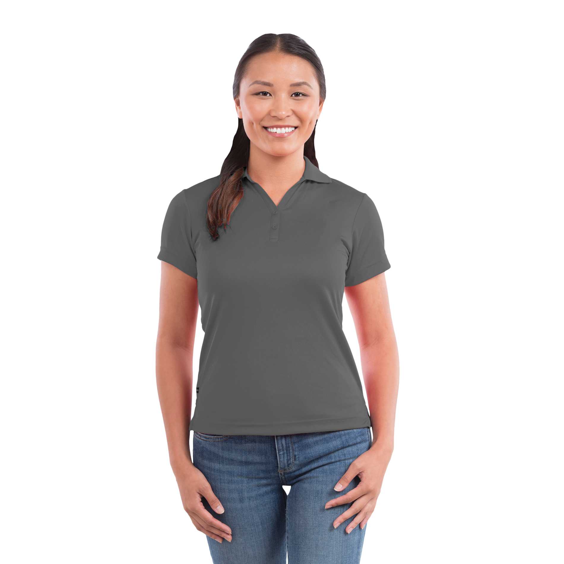 Women's MORENO TEXT MICRO SS POLO