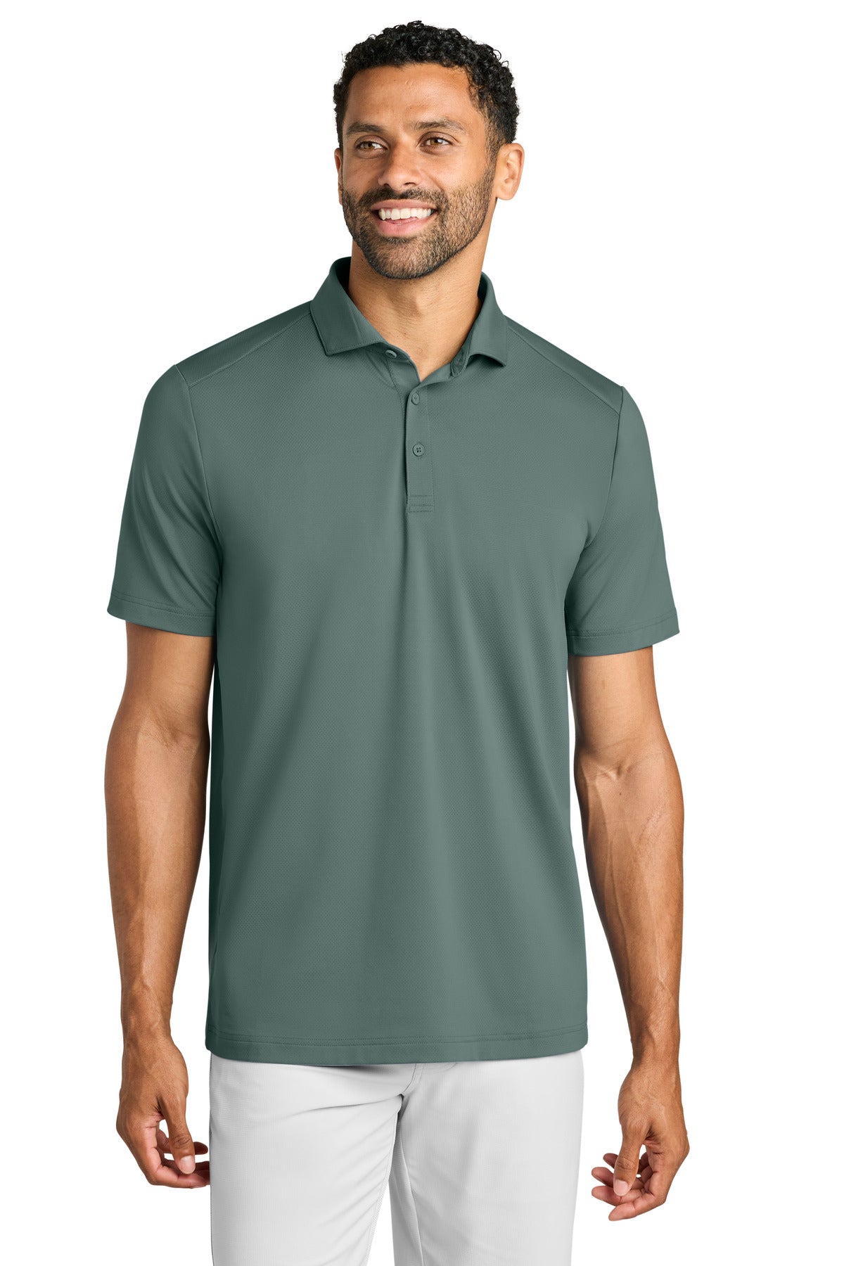 Custom logo TravisMathew Onward Polo TMA42773 in Balsam Green