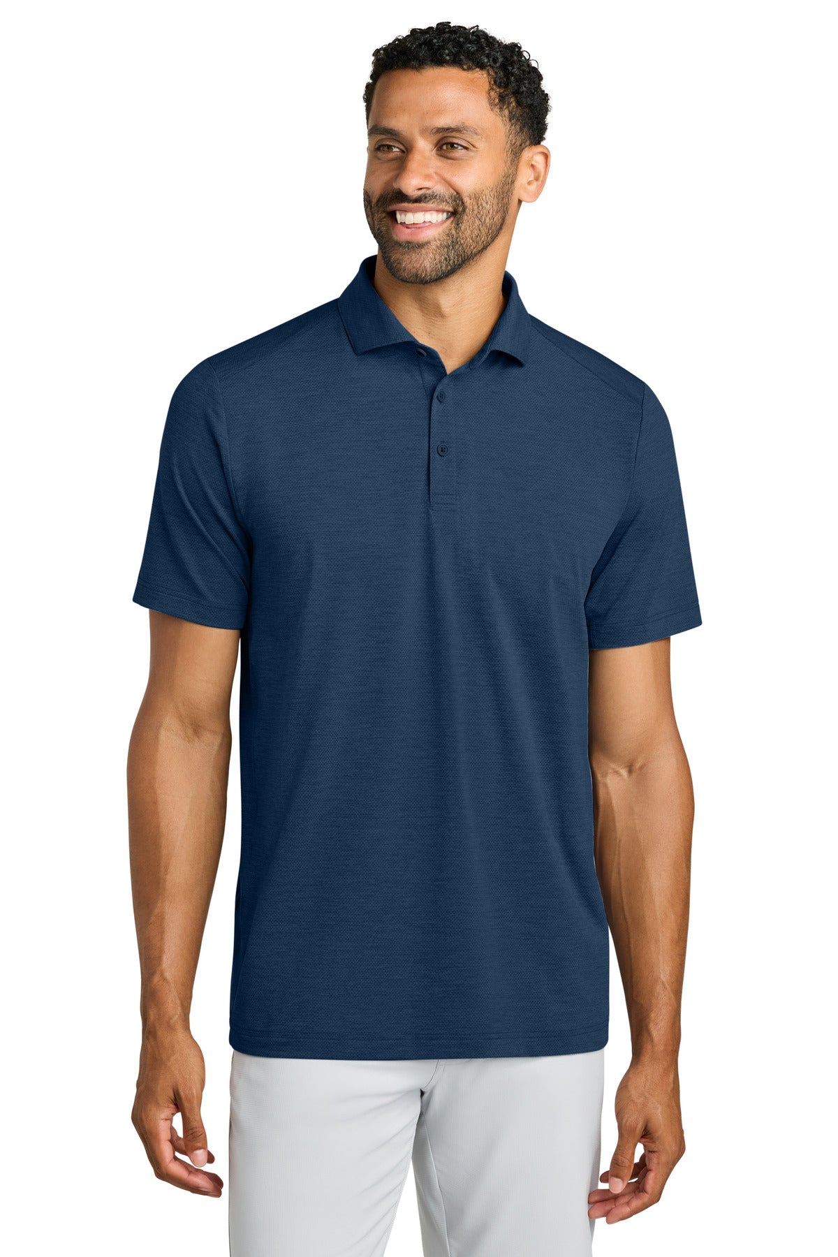 Custom logo TravisMathew Onward Polo TMA42773 in Navy Heather